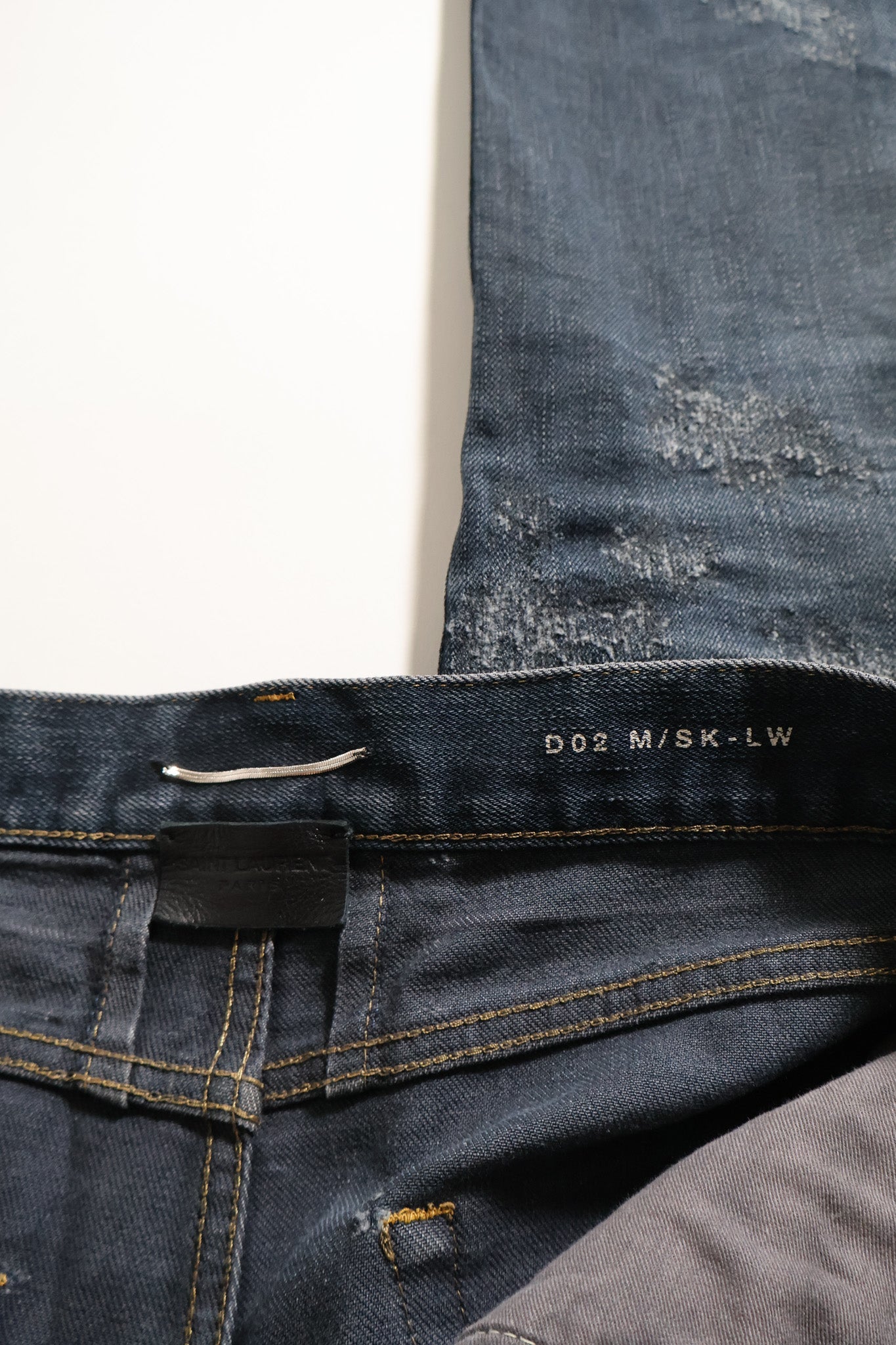 Saint Laurent Paris AW13 Crash Repair Denim