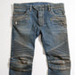 Balmain AW11 Mudwash Biker Denim