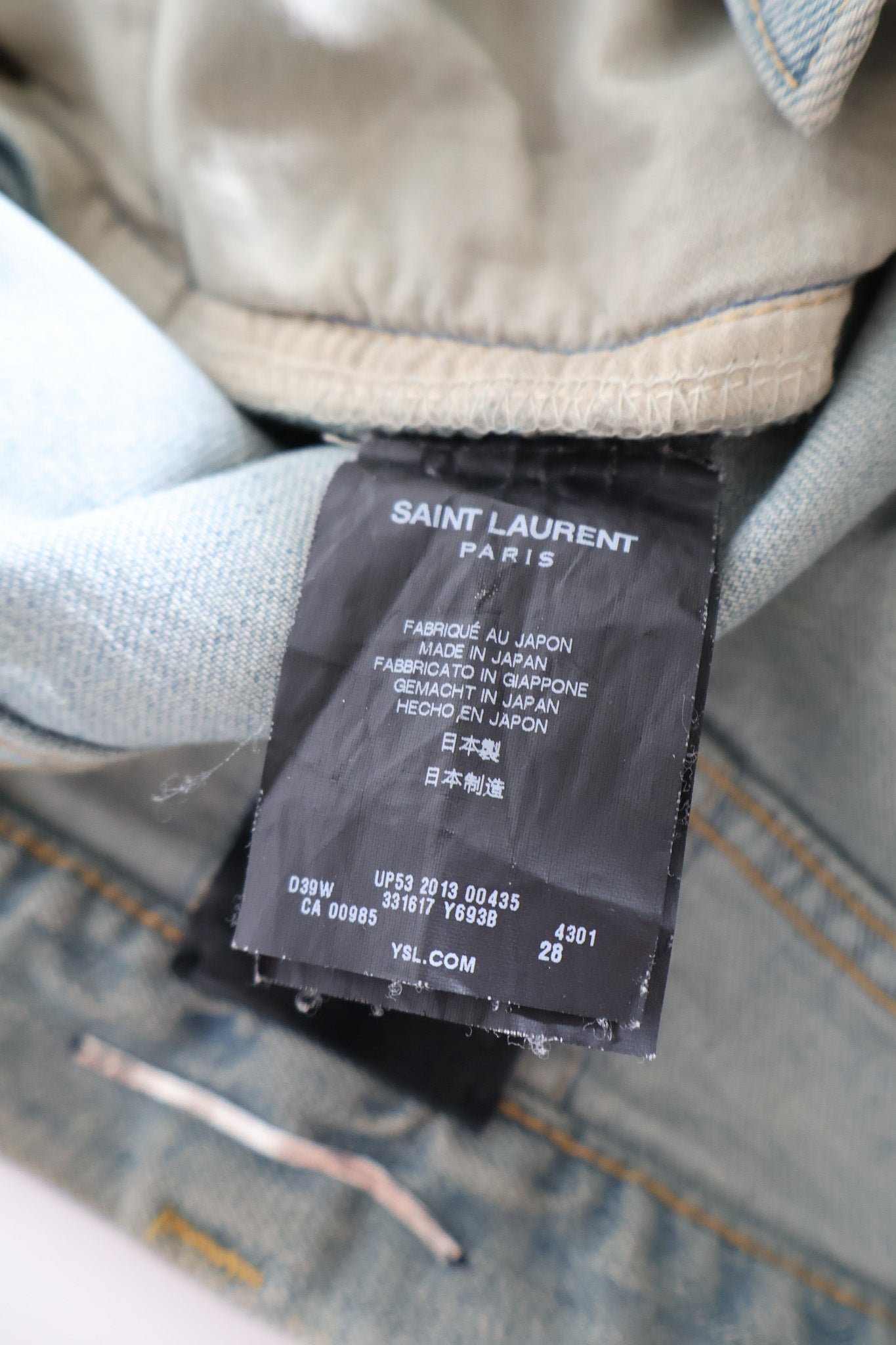 Saint Laurent Paris AW13 Runway Chain Crash Denim