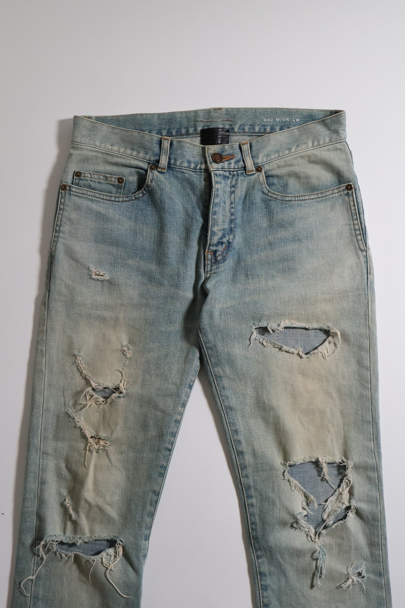 Saint Laurent Paris SS19 Crash Denim
