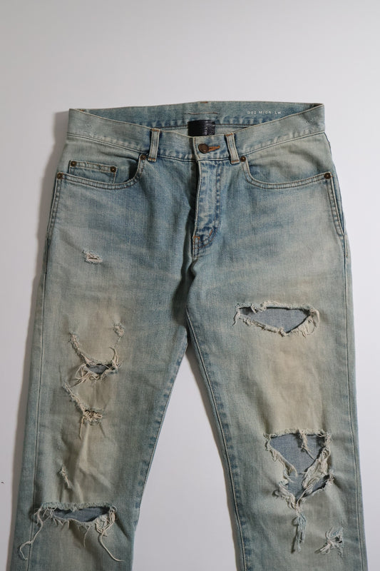 Saint Laurent Paris SS19 Crash Denim