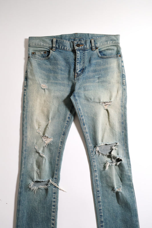 Saint Laurent Paris SS18 Crash Denim