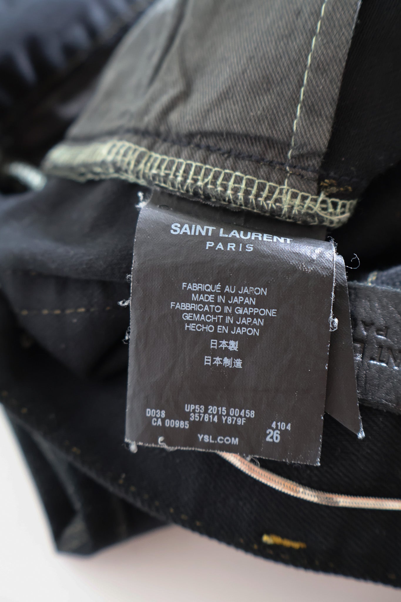 Saint Laurent Paris AW15 Mudwash Crash Denim