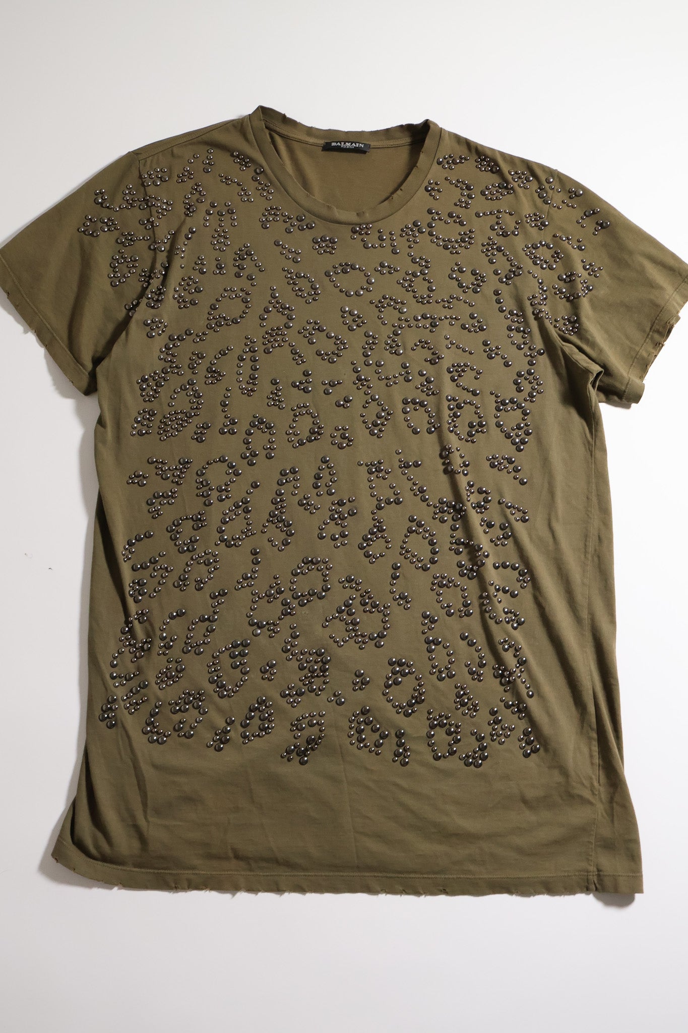 Balmain SS10 Studded Leopard Print Shirt