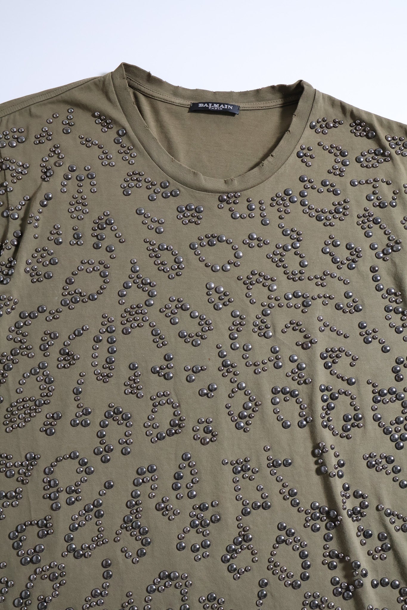 Balmain SS10 Studded Leopard Print Shirt