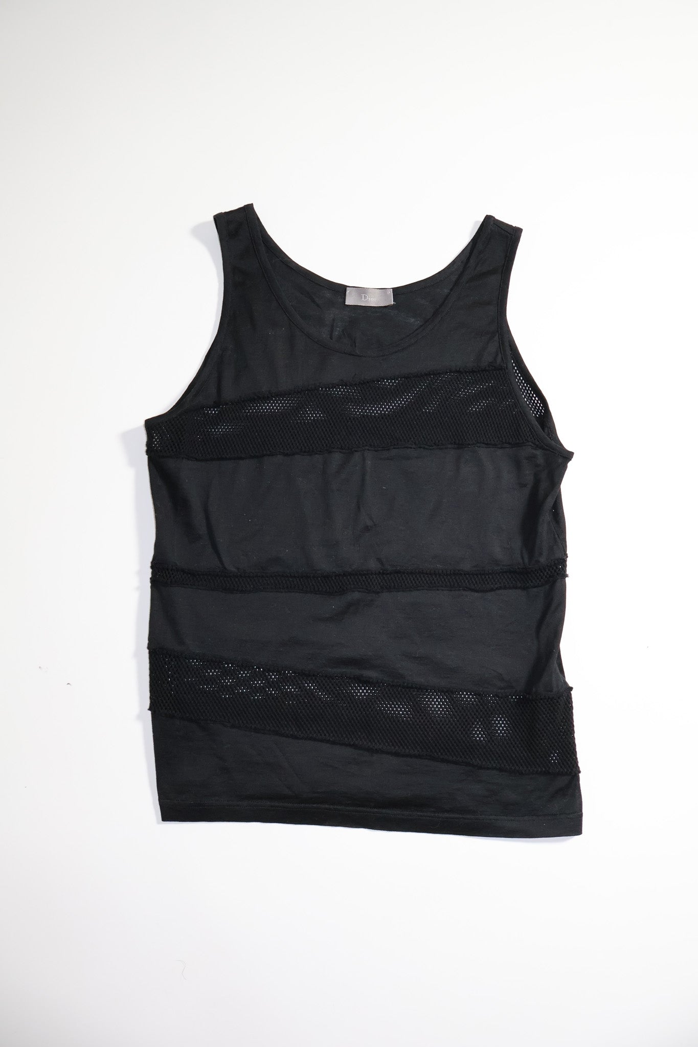 Dior Homme SS04 Strip Runway Mesh Tank