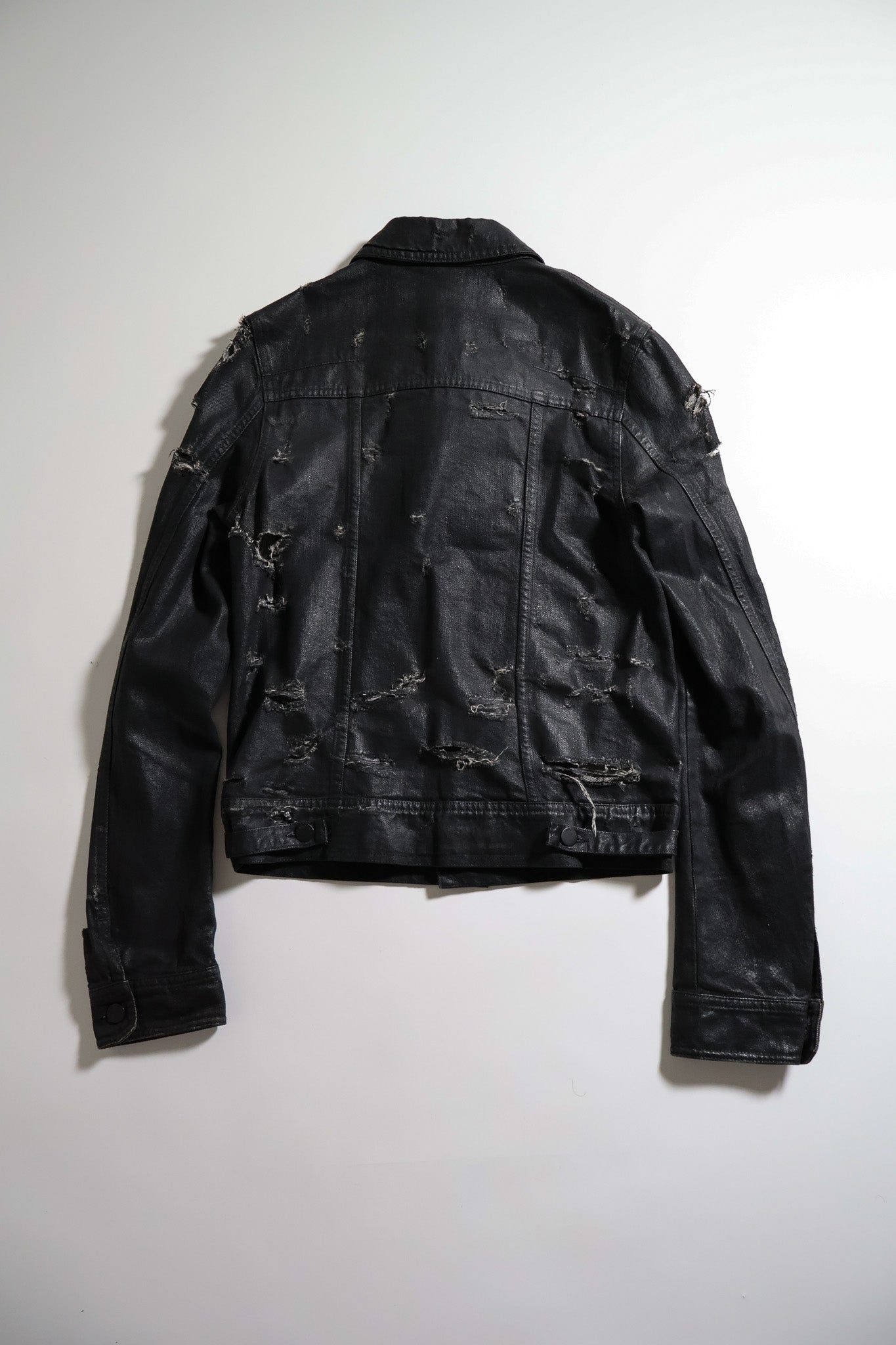 Dior Homme SS04 Distressed Strip Denim Jacket