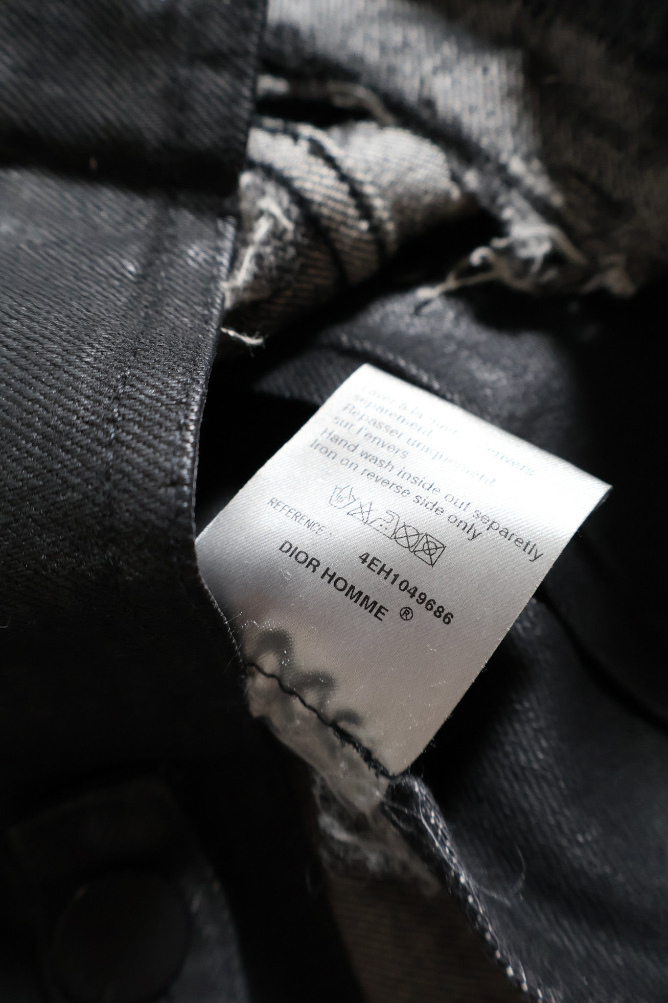 Dior Homme SS04 Distressed Strip Denim Jacket