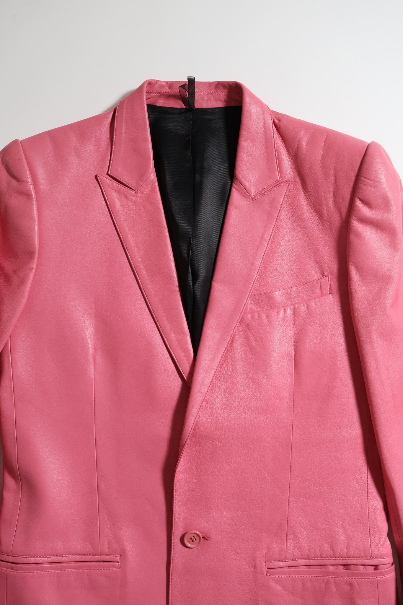 Dior Homme SS05 Runway Pink Leather 1B Blazer