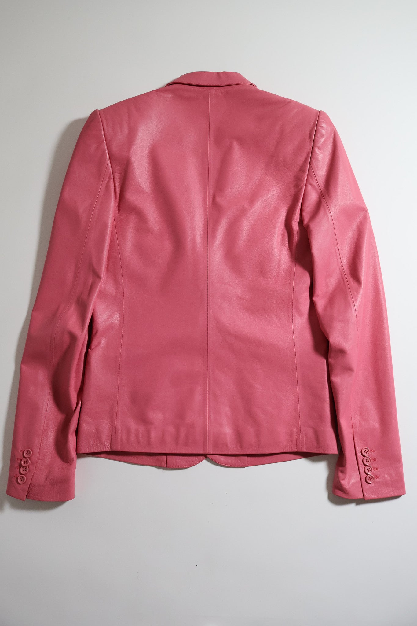 Dior Homme SS05 Runway Pink Leather 1B Blazer