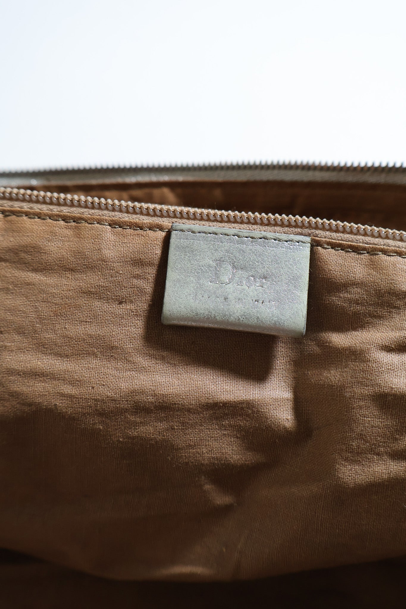 Dior Homme SS07 Silver Perforated Leather Duffel Bag