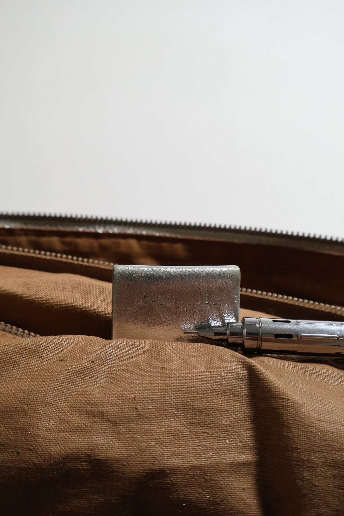 Dior Homme SS07 Silver Perforated Leather Duffel Bag