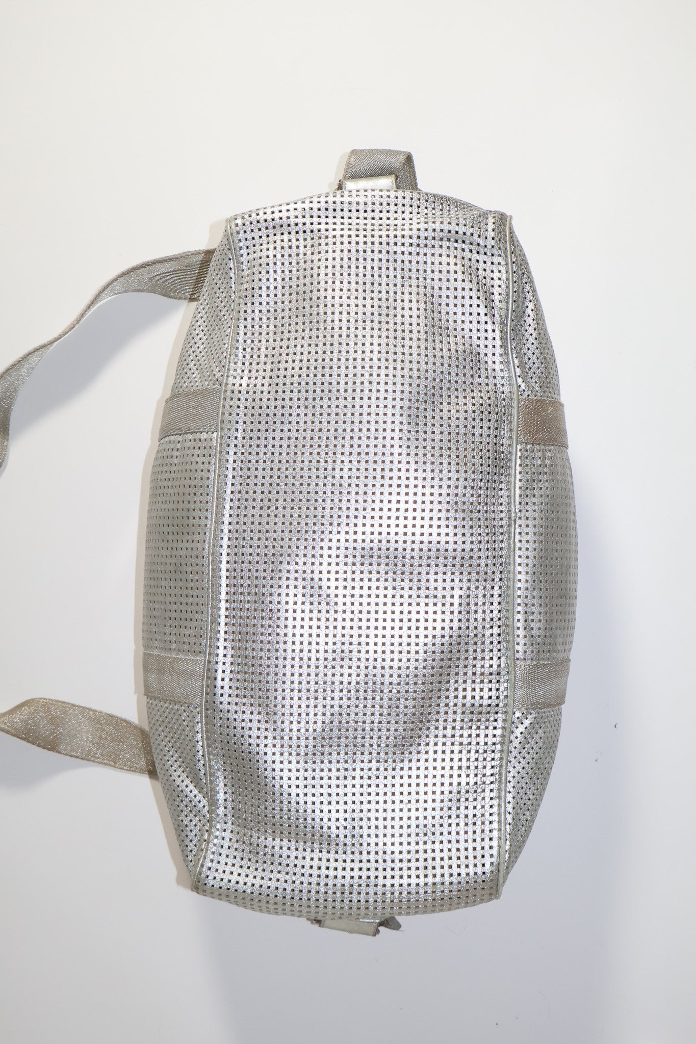 Dior Homme SS07 Silver Perforated Leather Duffel Bag