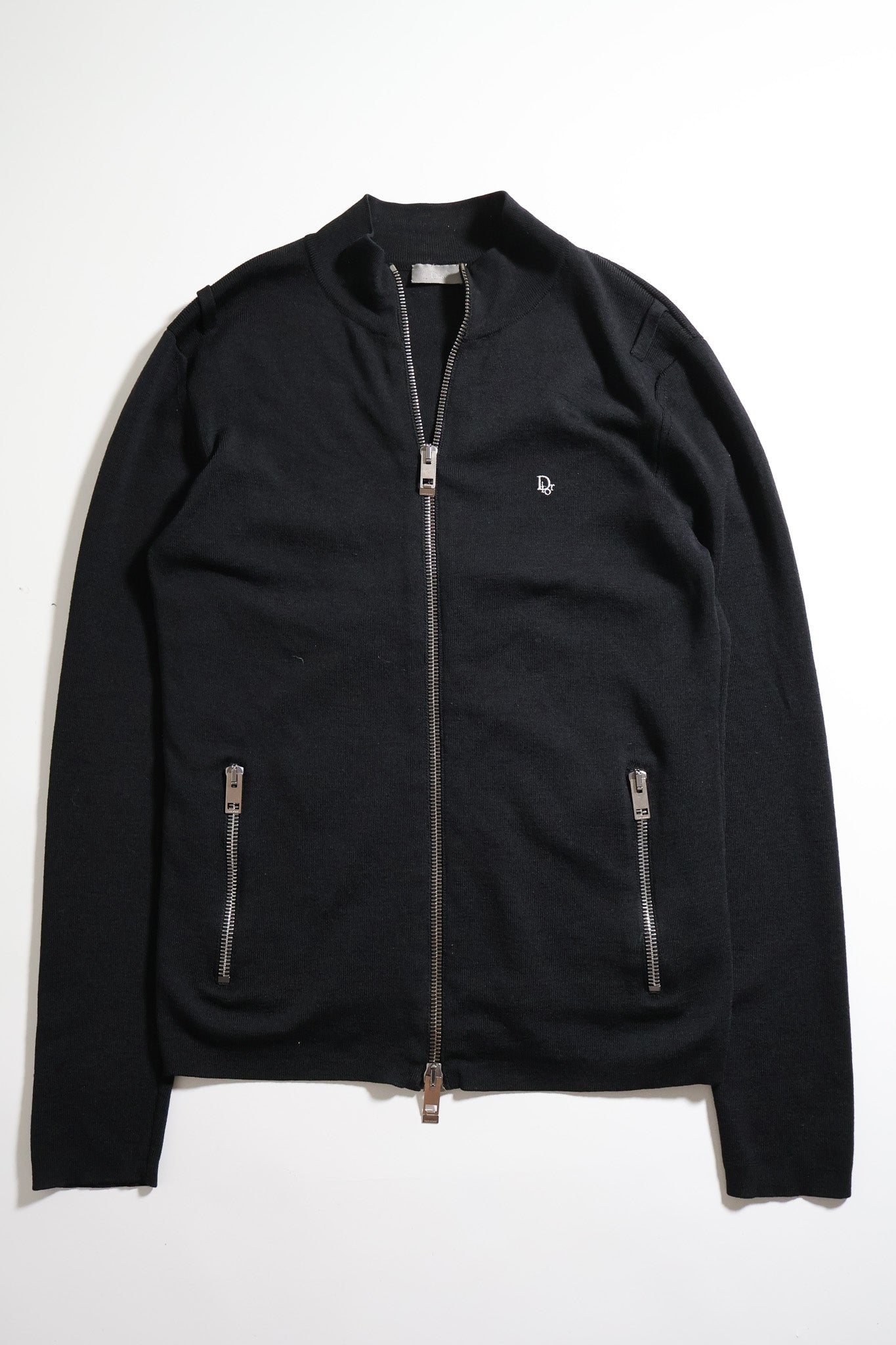 Dior Homme AW04 Votc Runway Zip Up Knit Sweater