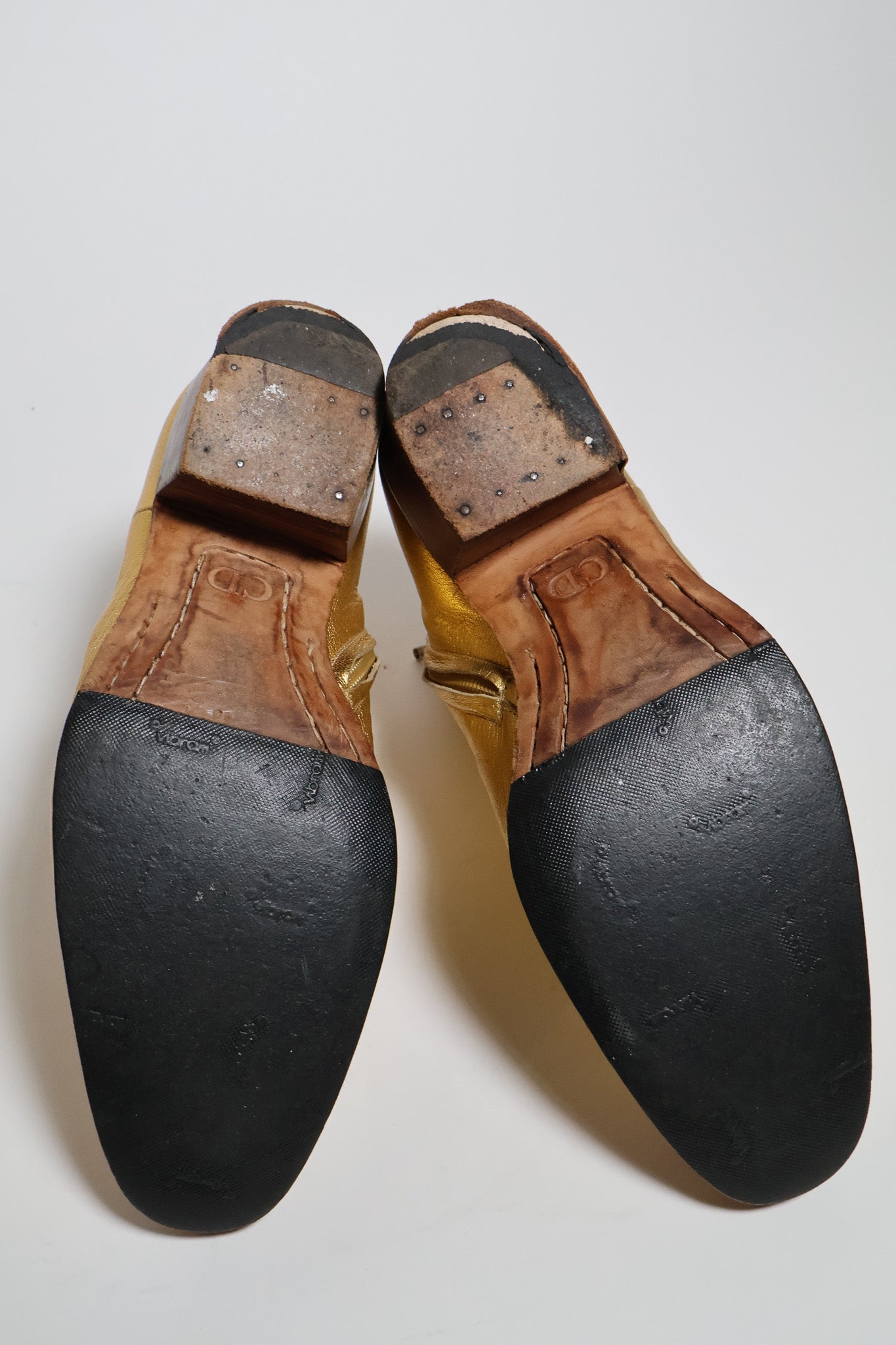 Dior Homme AW05 Gold 6.5 CM Cuban Heel