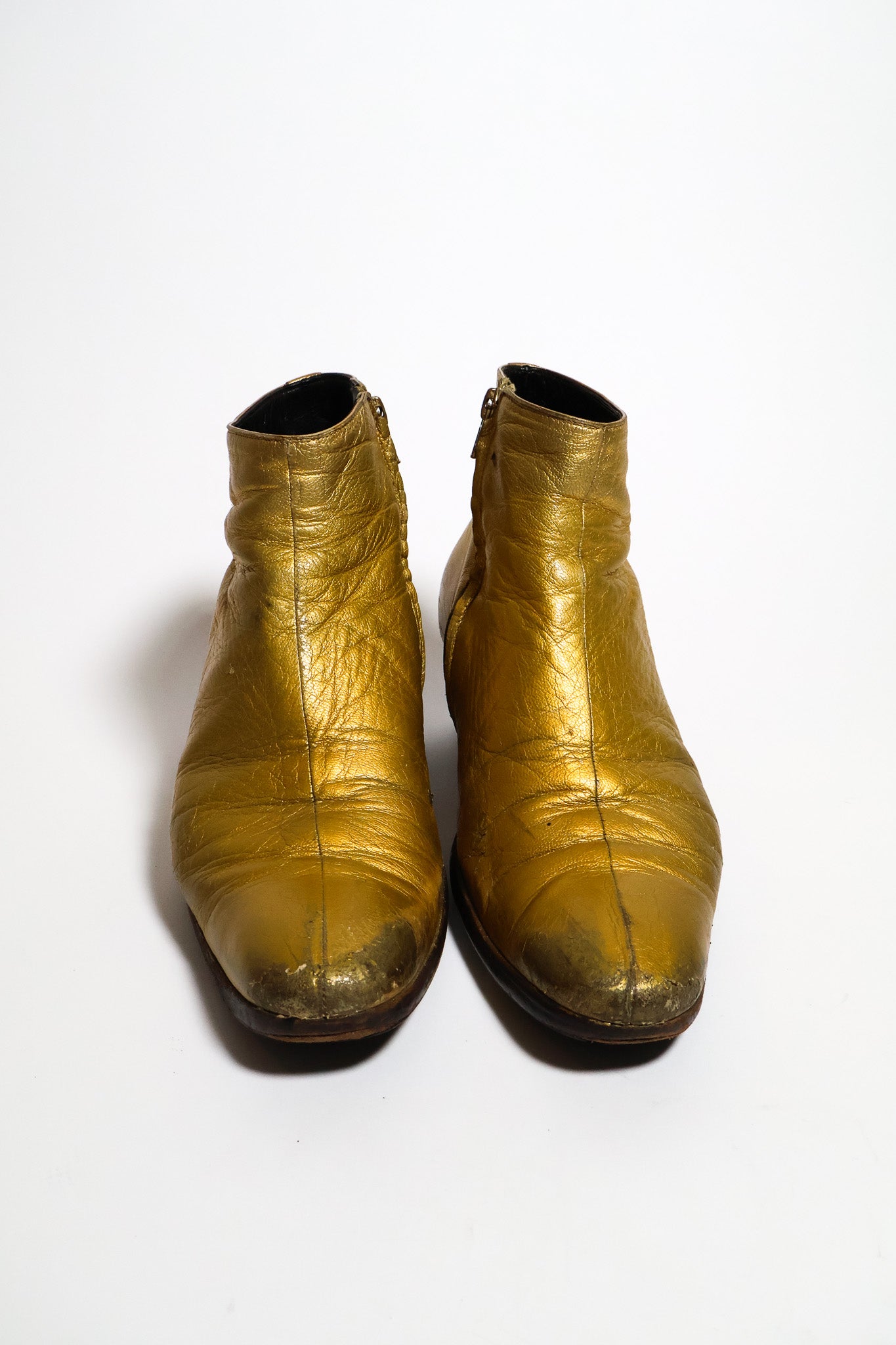 Dior Homme AW05 6.5 CM Gold Cuban Heel Boots