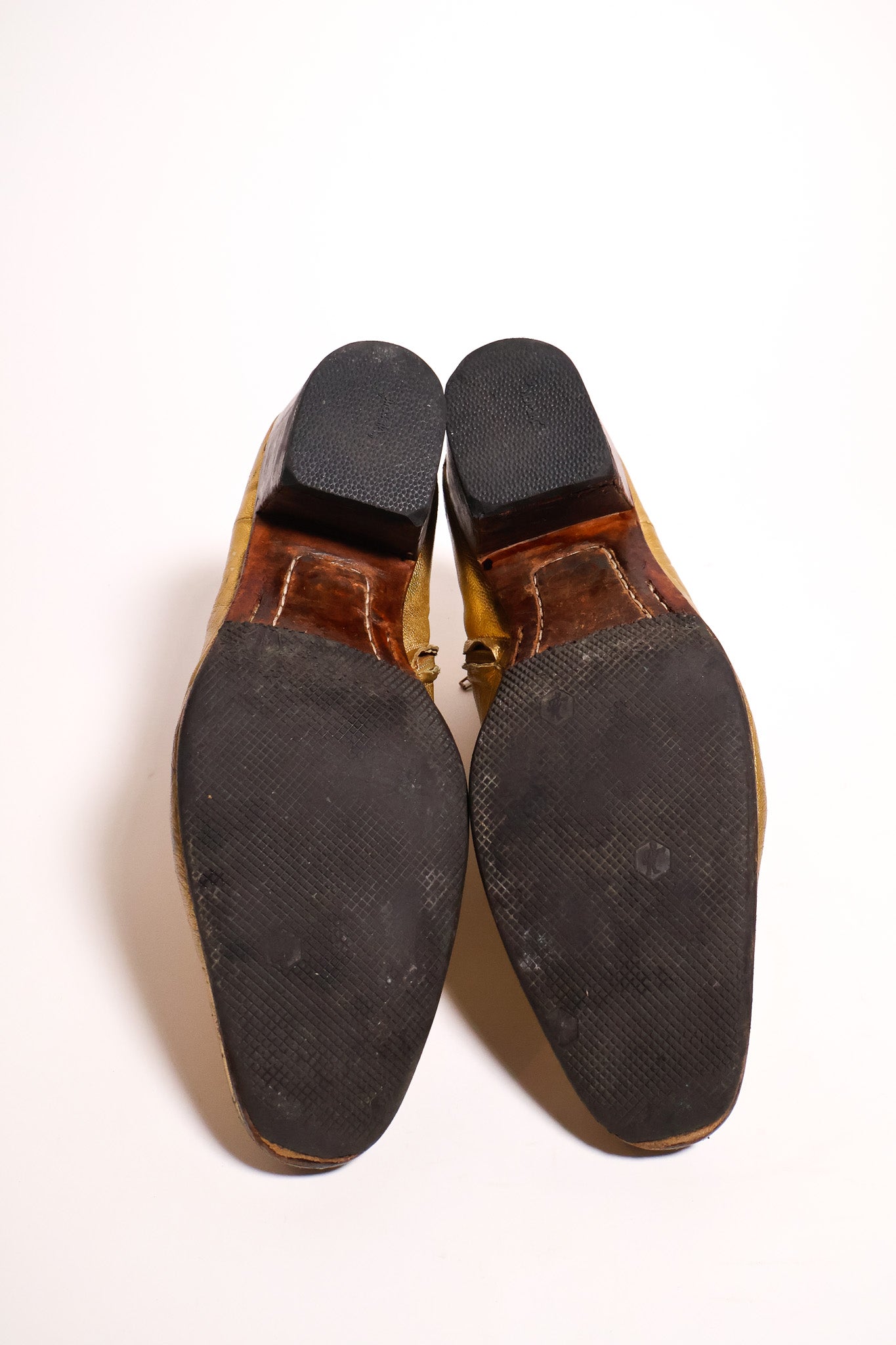 Dior Homme AW05 6.5 CM Gold Cuban Heel Boots