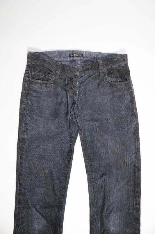 Balmain SS11 Coated Corduroy Pants