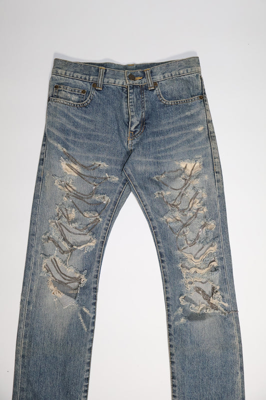 Saint Laurent Paris AW13 Chain Denim