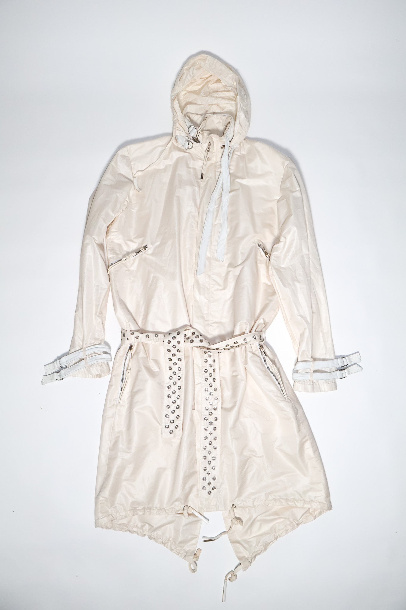 Dior Homme SS04 Strip Silk Belted Coat