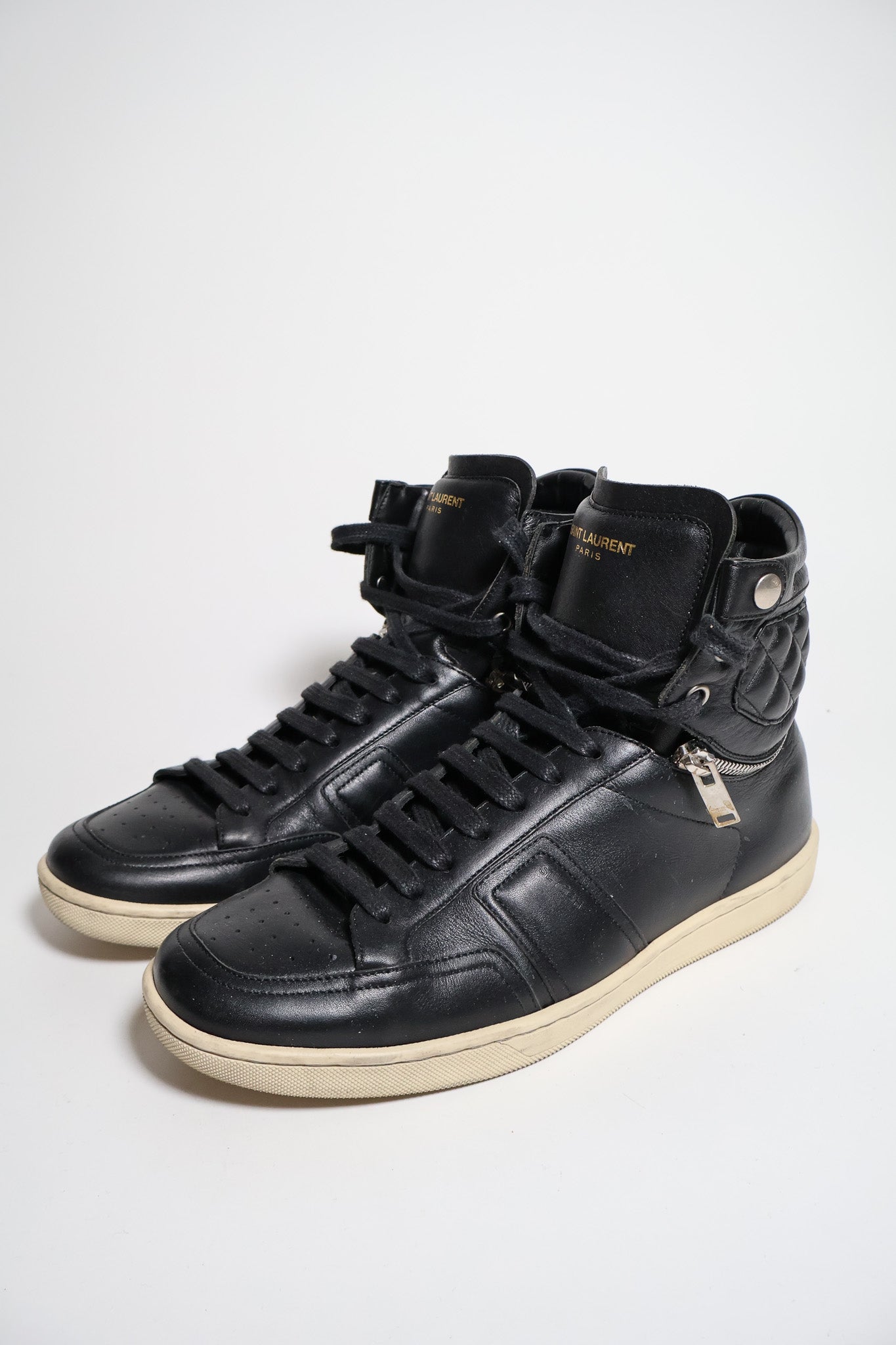 Saint Laurent SS16 Zipper High Top Sneakers