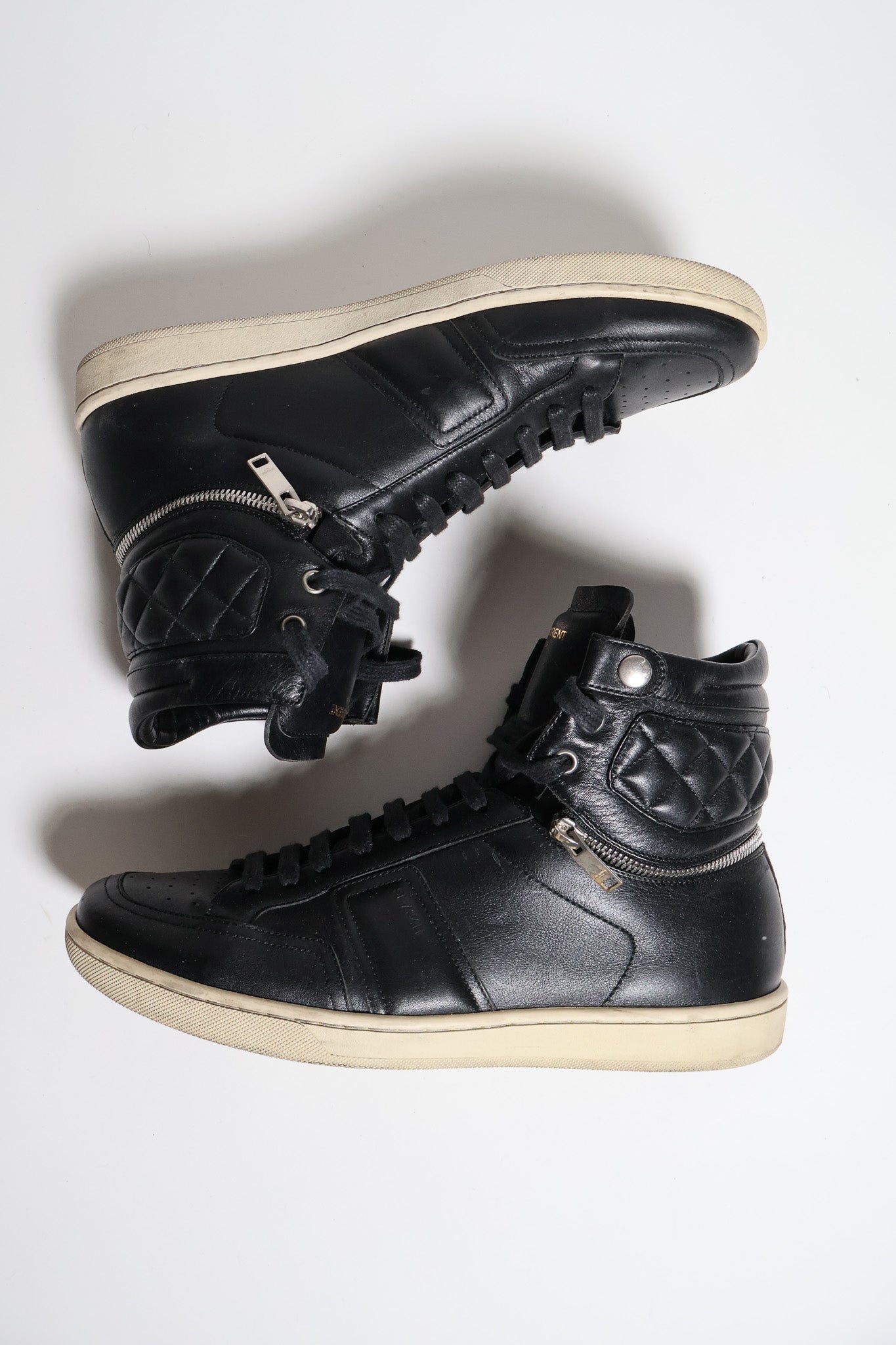 Saint Laurent SS16 Zipper High Top Sneakers