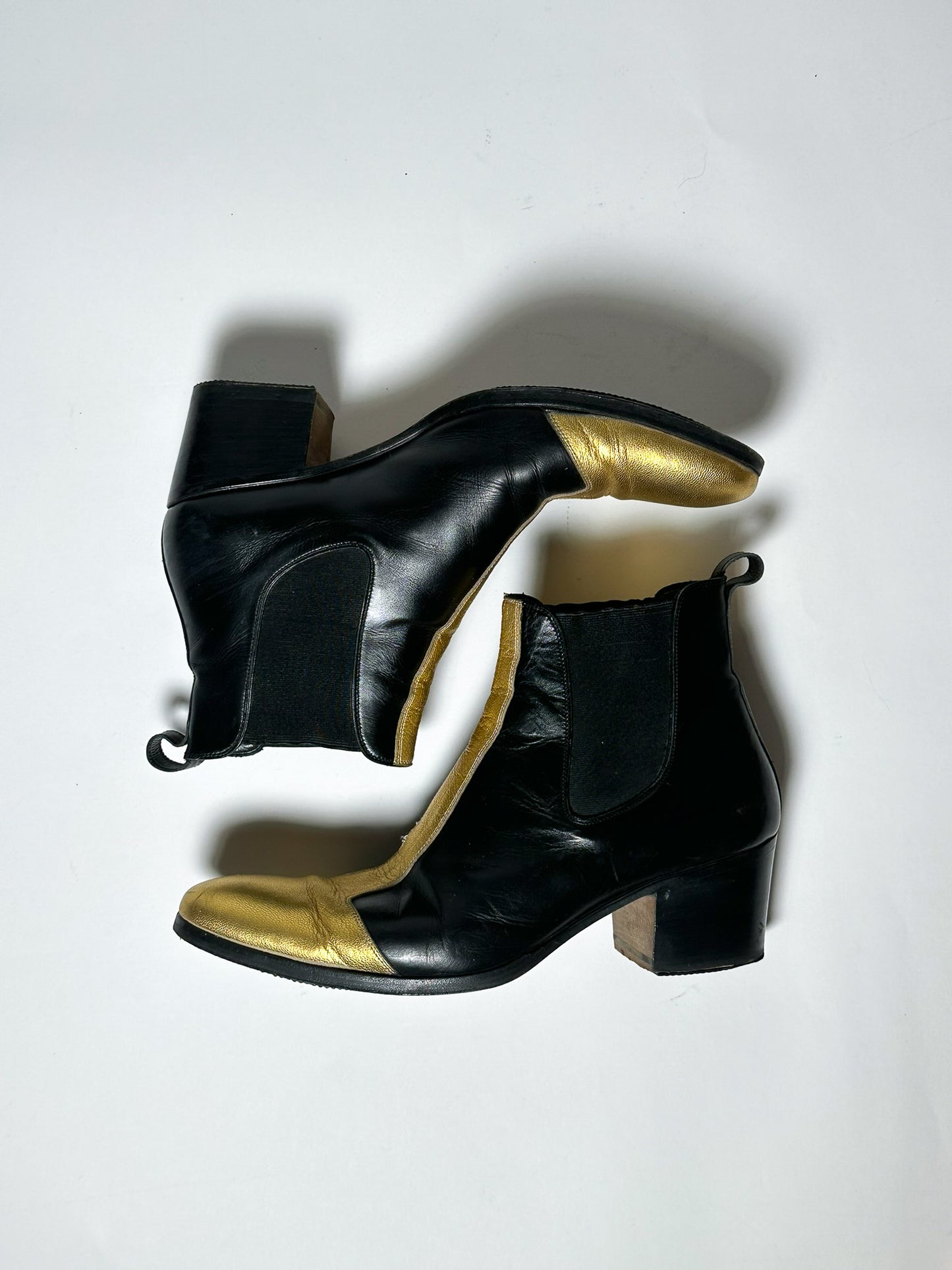 Dior Homme AW05 6.5 Gold Chelsea Boots