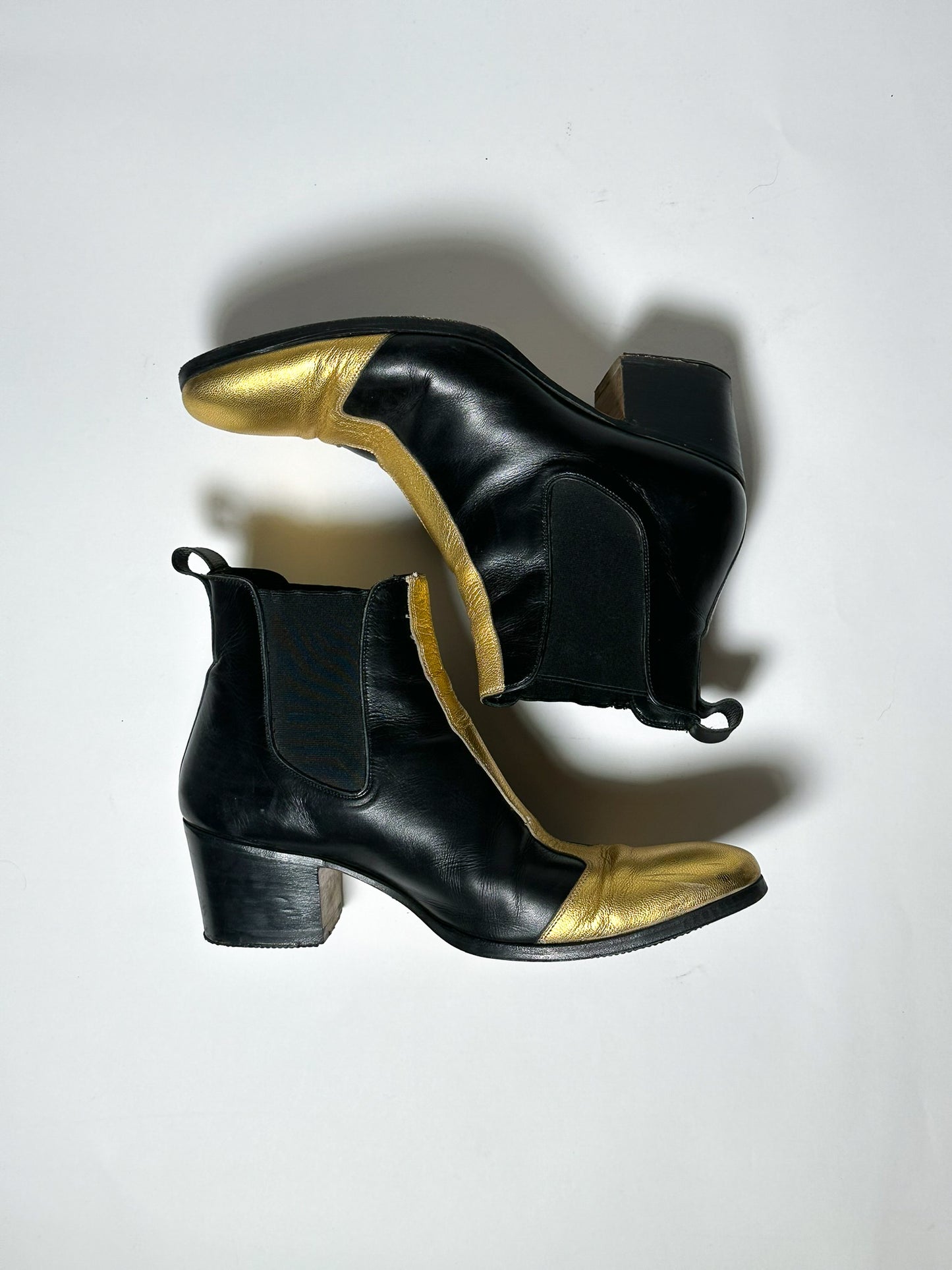 Dior Homme AW05 6.5 Gold Chelsea Boots