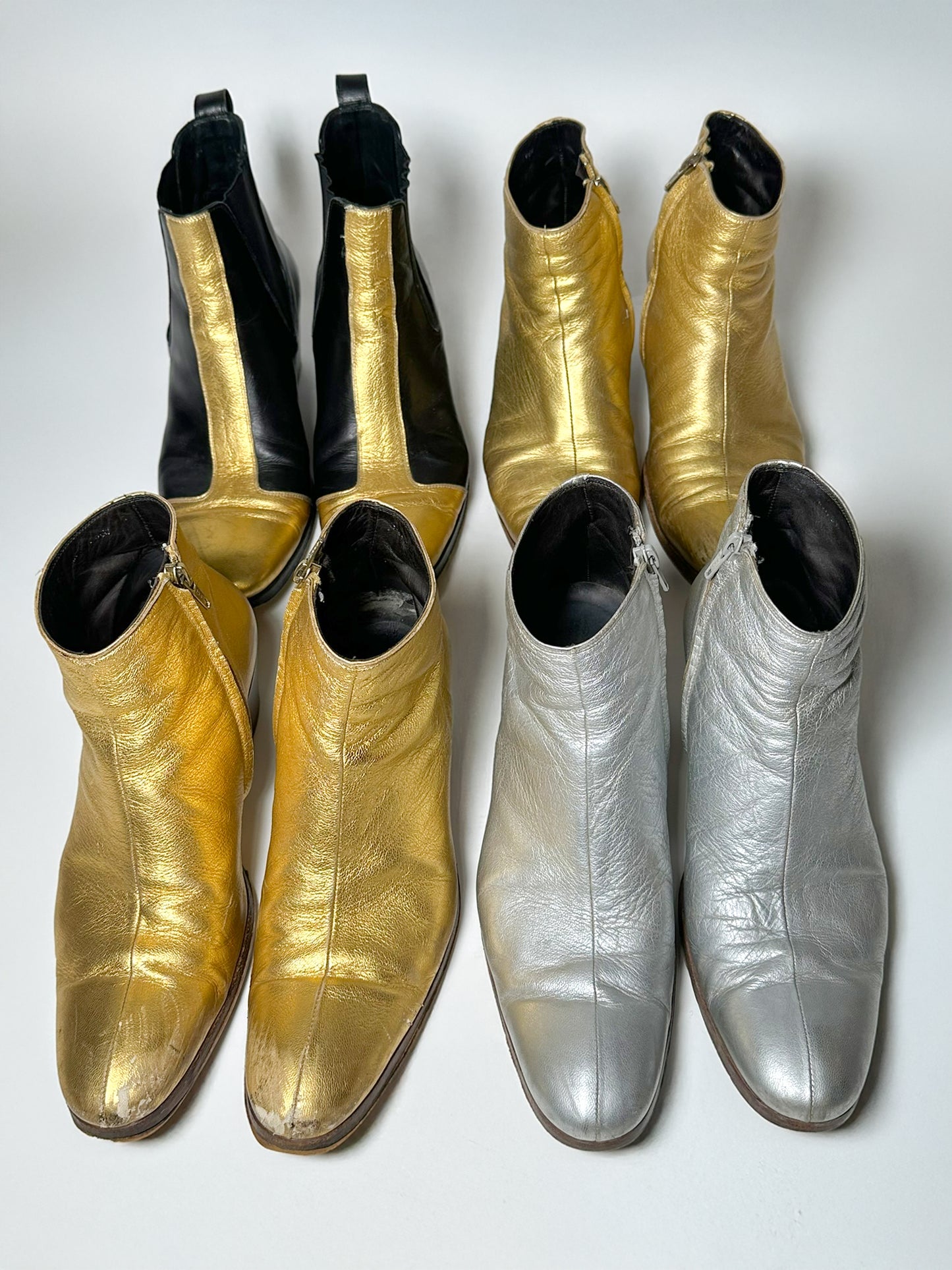 Dior Homme AW05 6.5 Gold Chelsea Boots