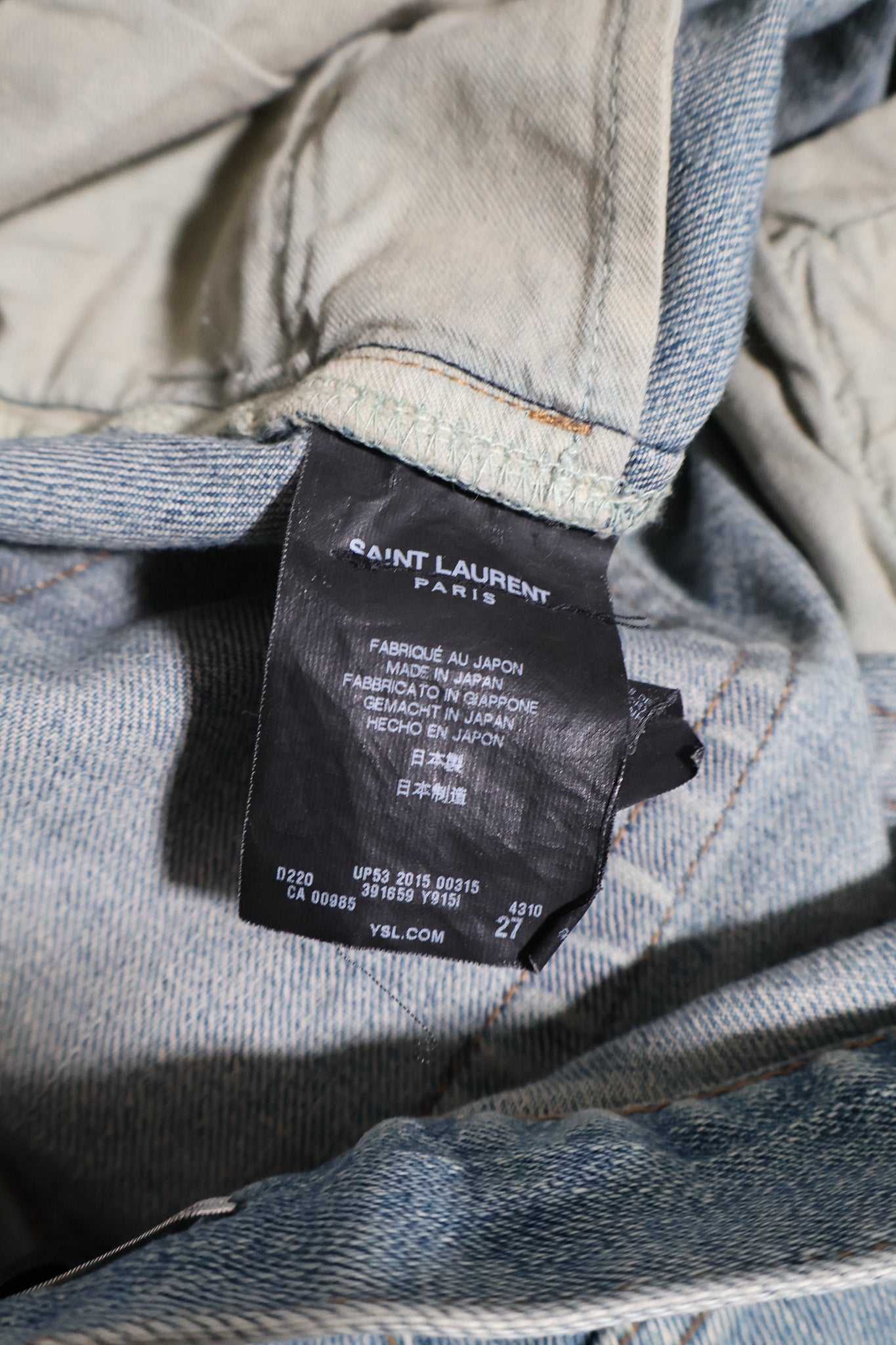 Saint Laurent Paris AW15 Crash Denim