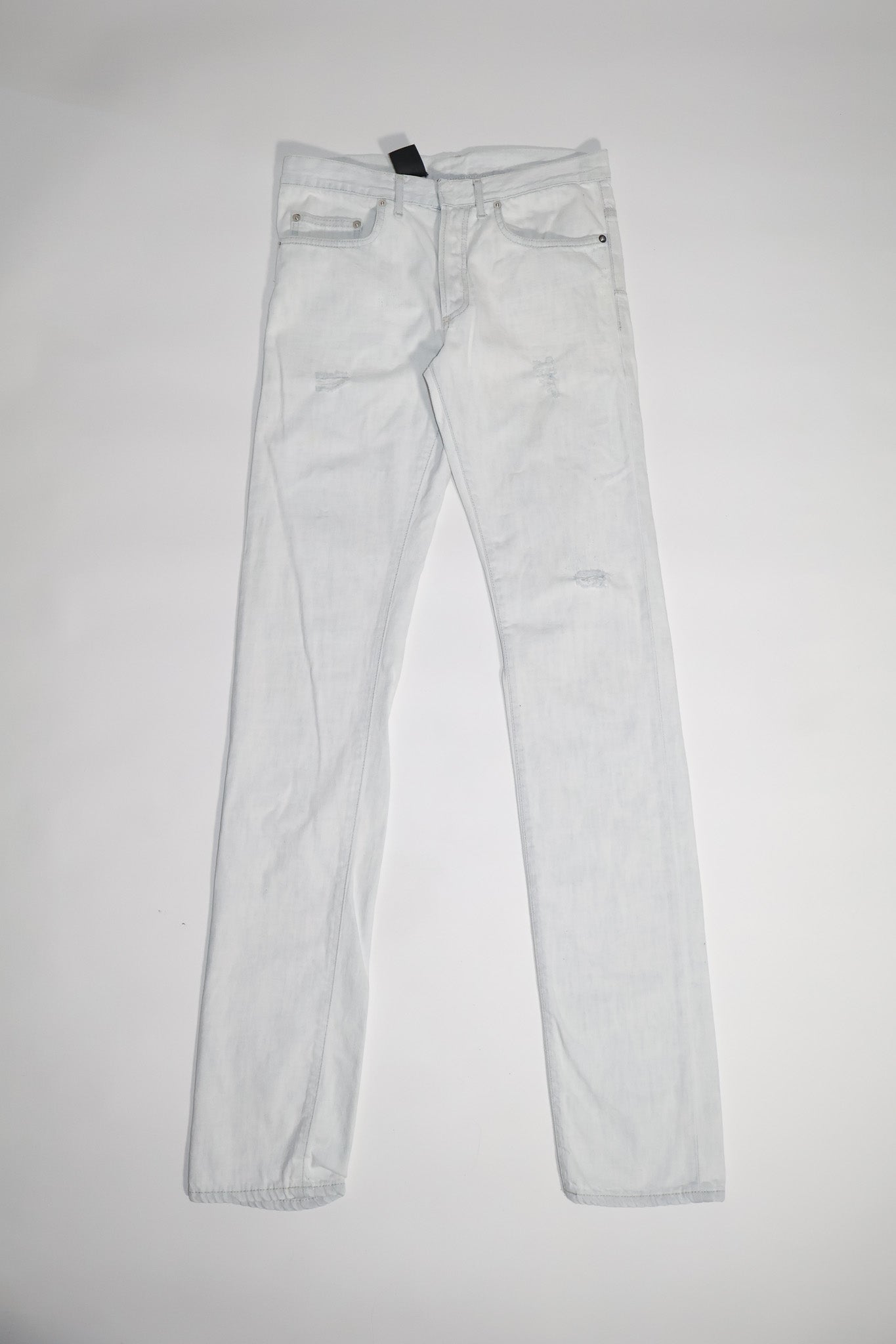 Dior Homme Distressed White Denim