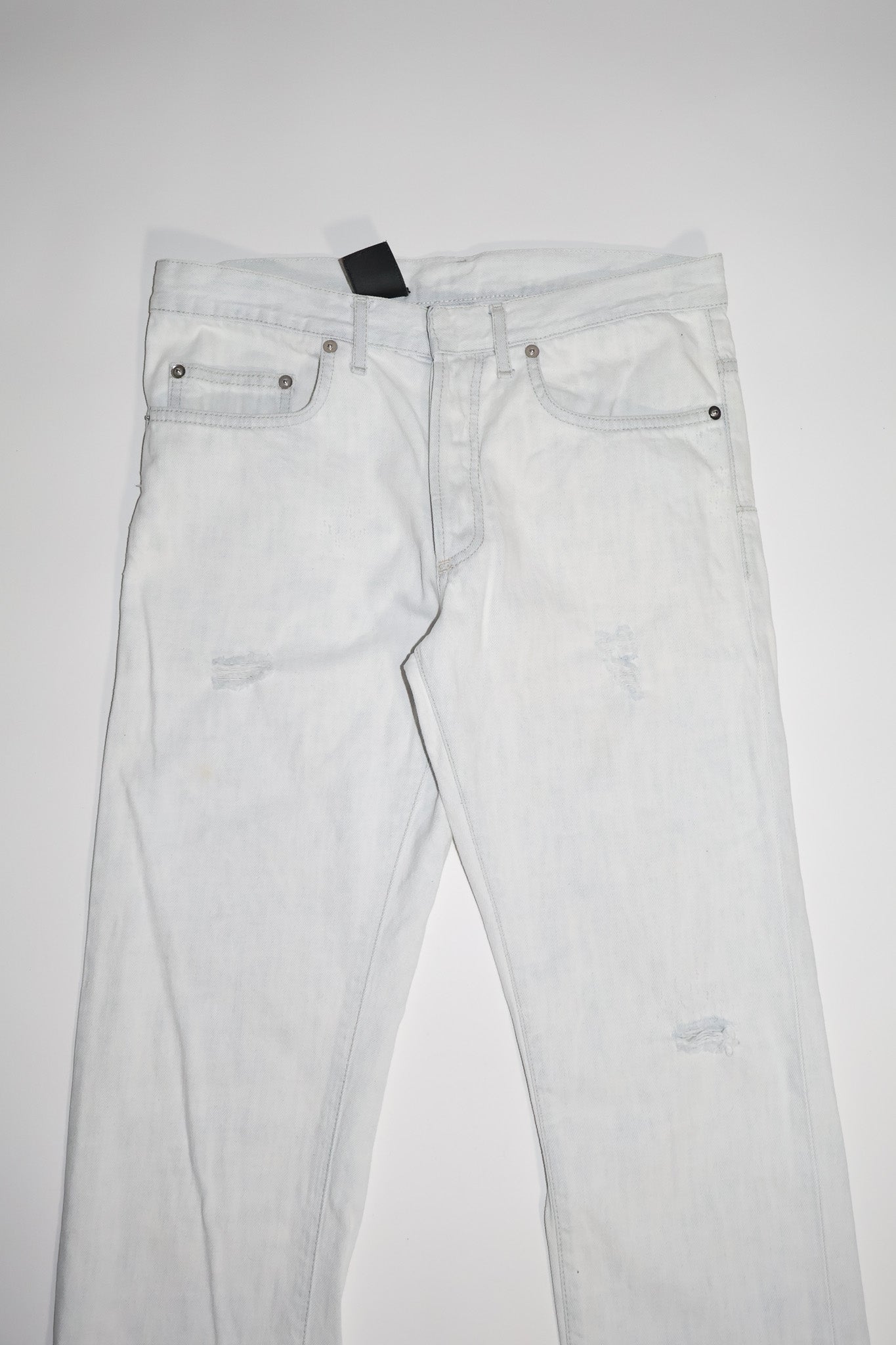 Dior Homme Distressed White Denim