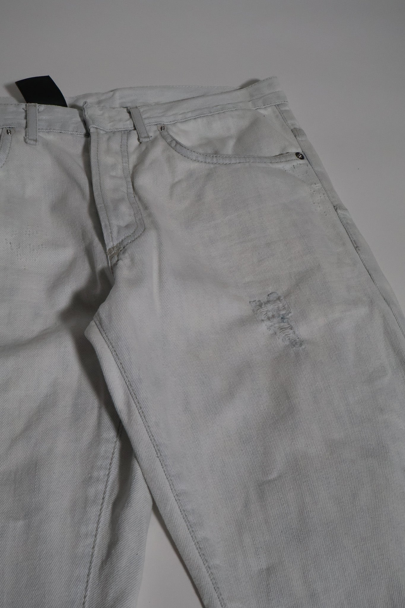 Dior Homme Distressed White Denim