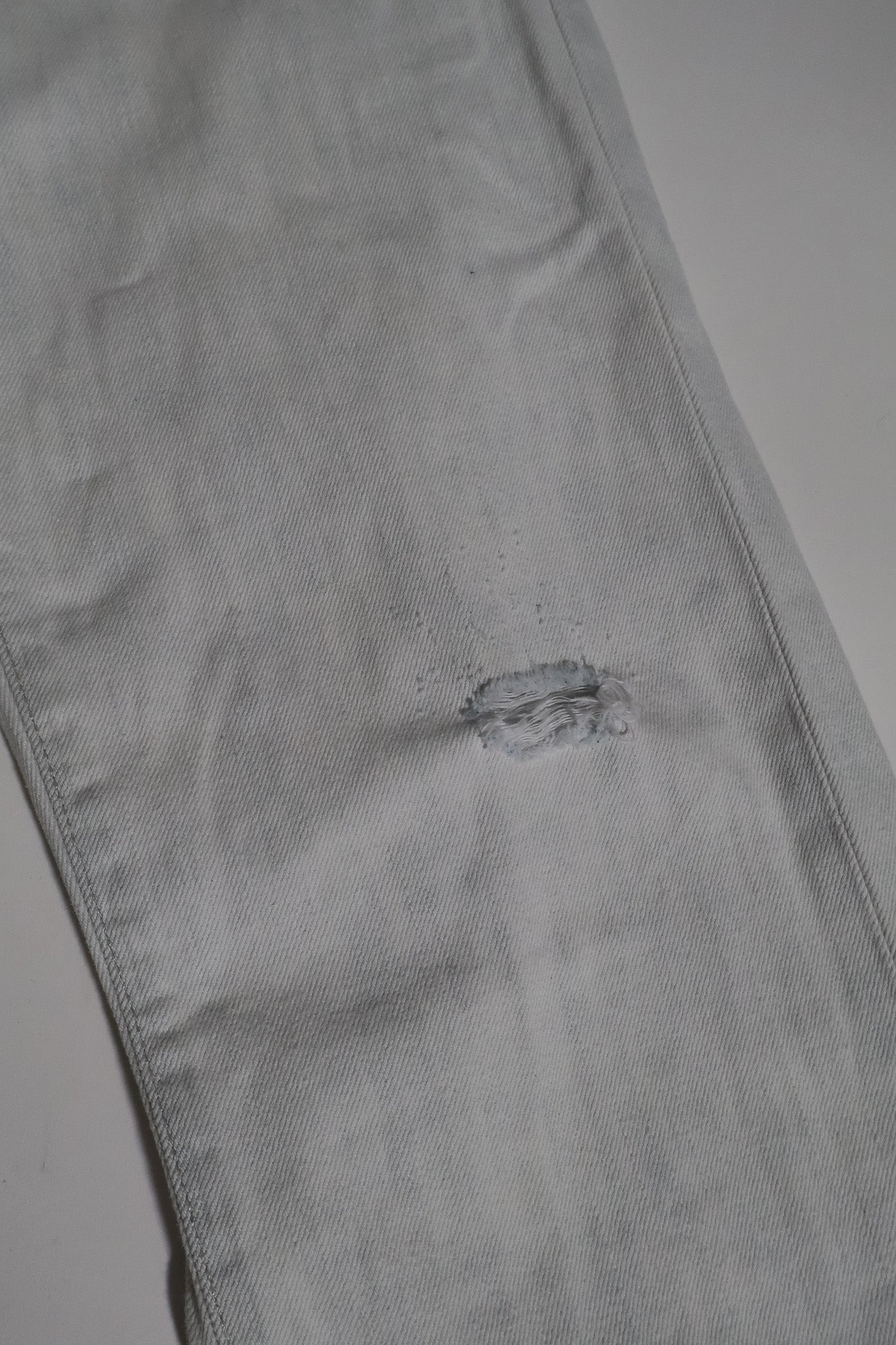 Dior Homme Distressed White Denim