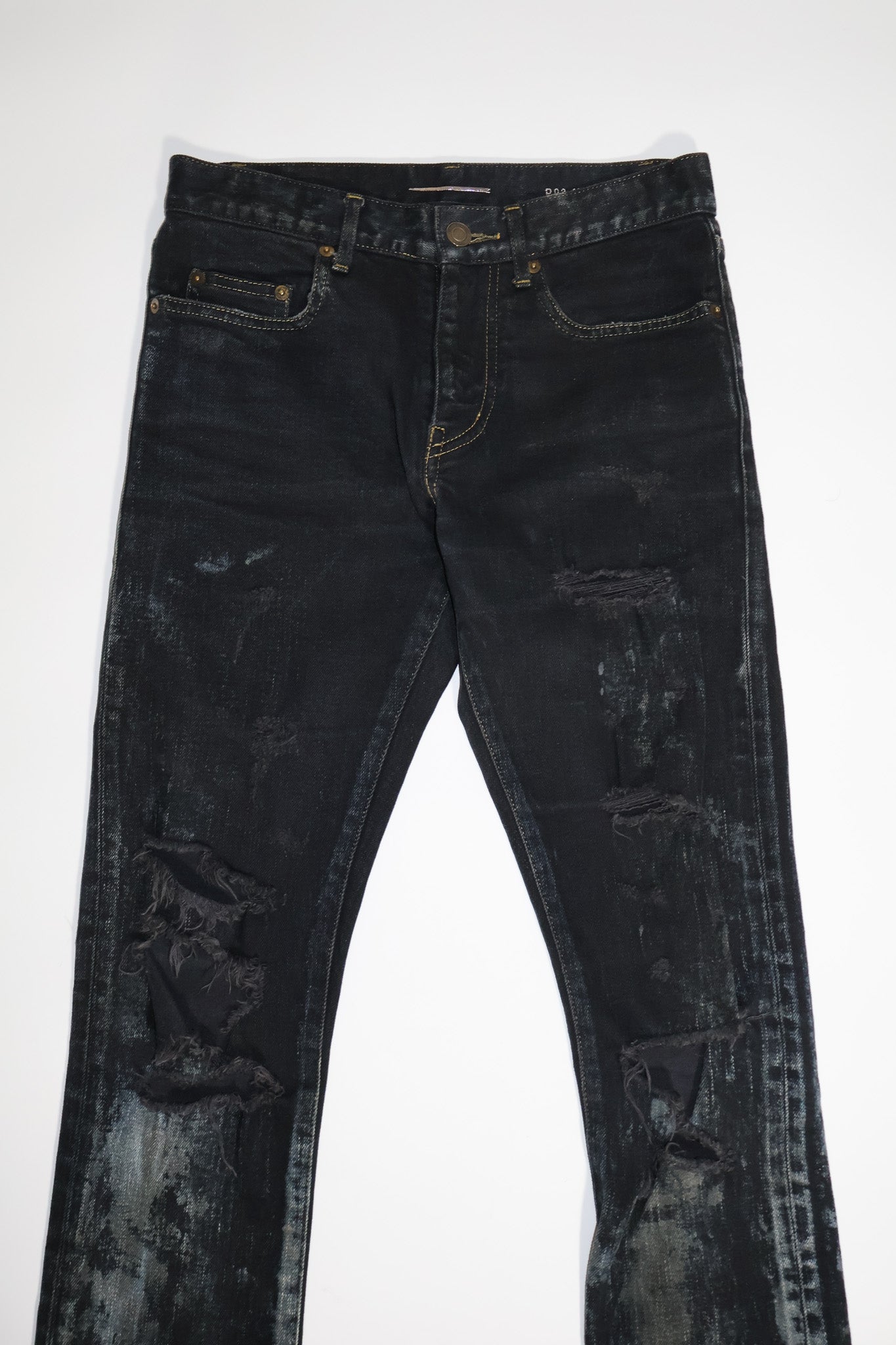 Saint Laurent Paris SS14 Mudwash Crash Denim