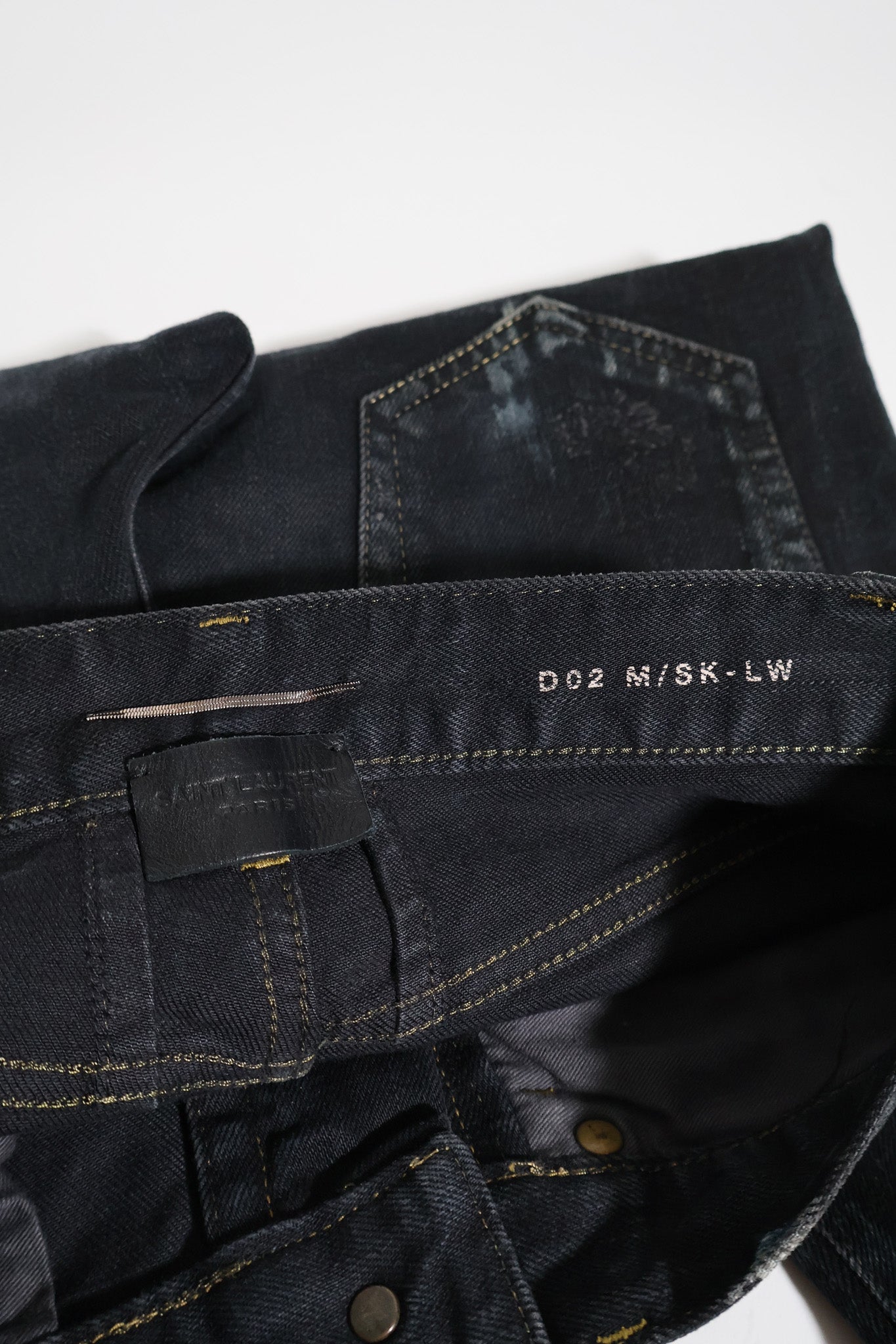 Saint Laurent Paris SS14 Mudwash Crash Denim