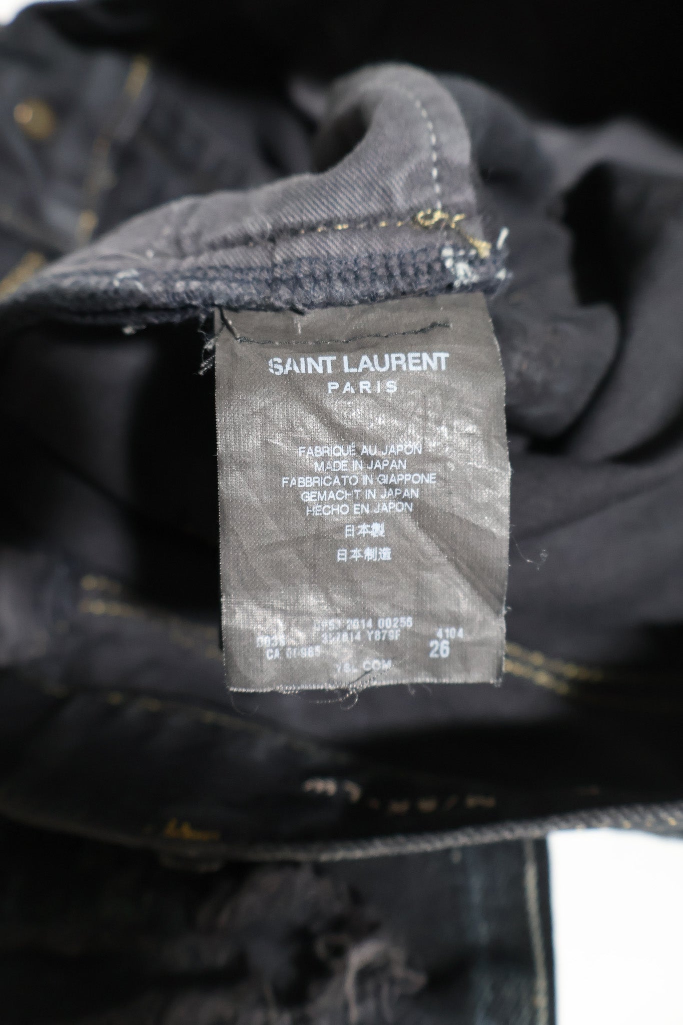 Saint Laurent Paris SS14 Mudwash Crash Denim