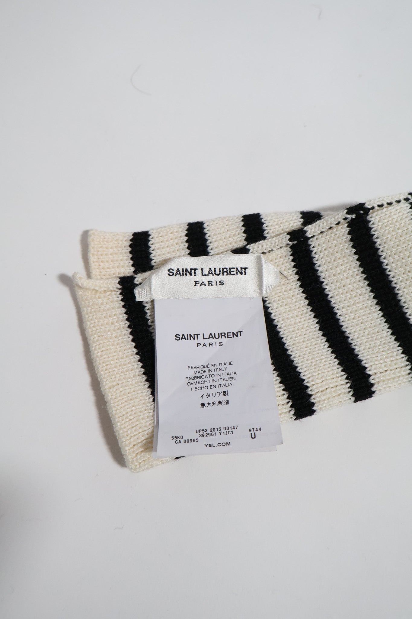 Saint Laurent Paris AW15 Striped Scarf