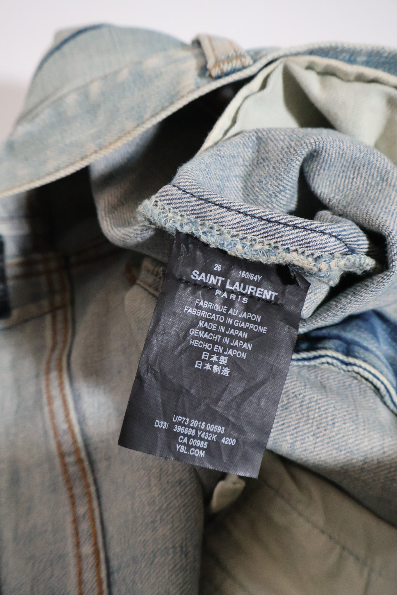 Saint Laurent Paris AW15 Crash Denim