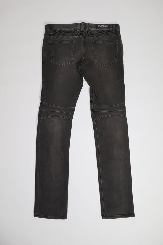 Balmain AW11 Distressed Biker Denim