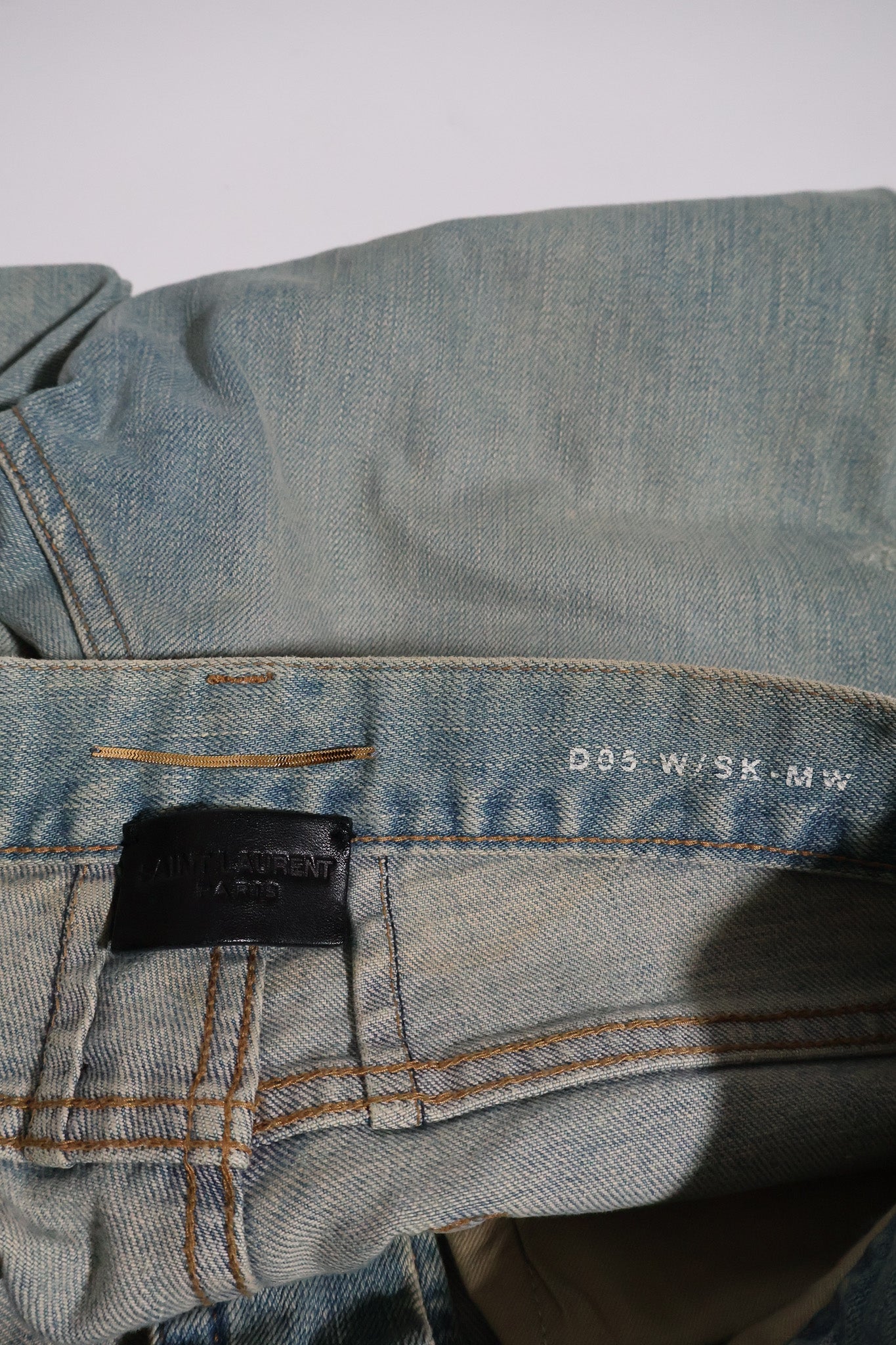 Saint Laurent Paris AW16 Crash Denim