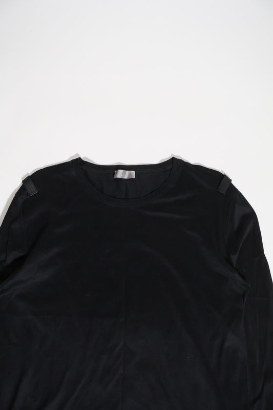 Dior Homme SS04 Strip Leather Shoulder Epaulette Shirt