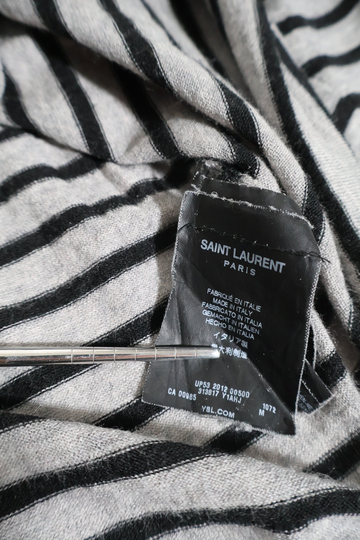 Saint Laurent Paris SS13 Striped Wool Shirt