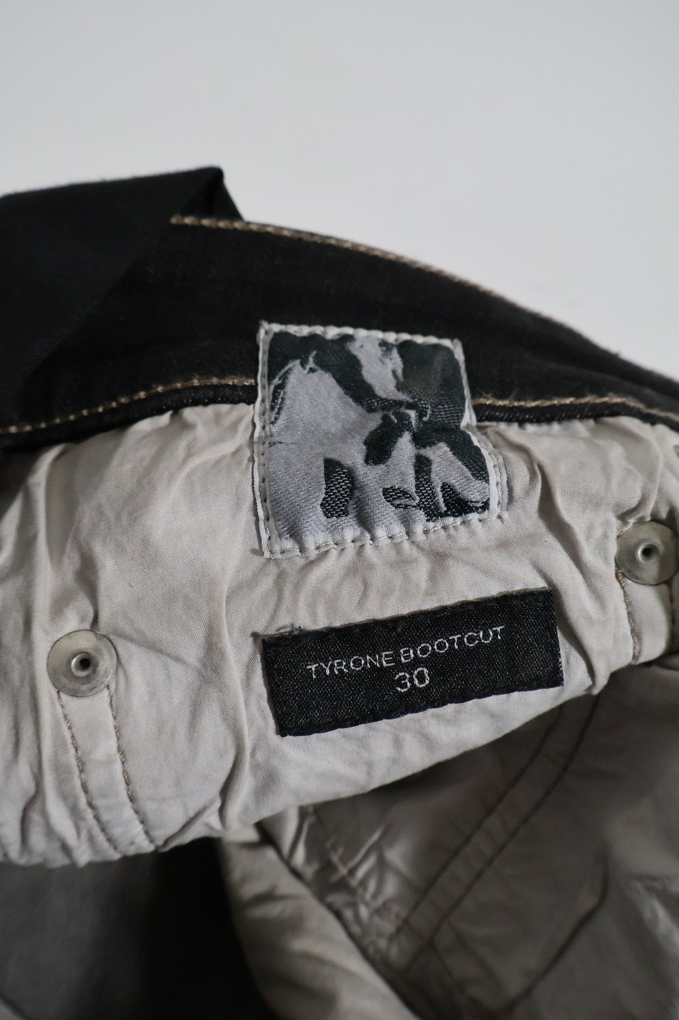 Rick Owens Waxed Coated Tyrone Bootcut Denim
