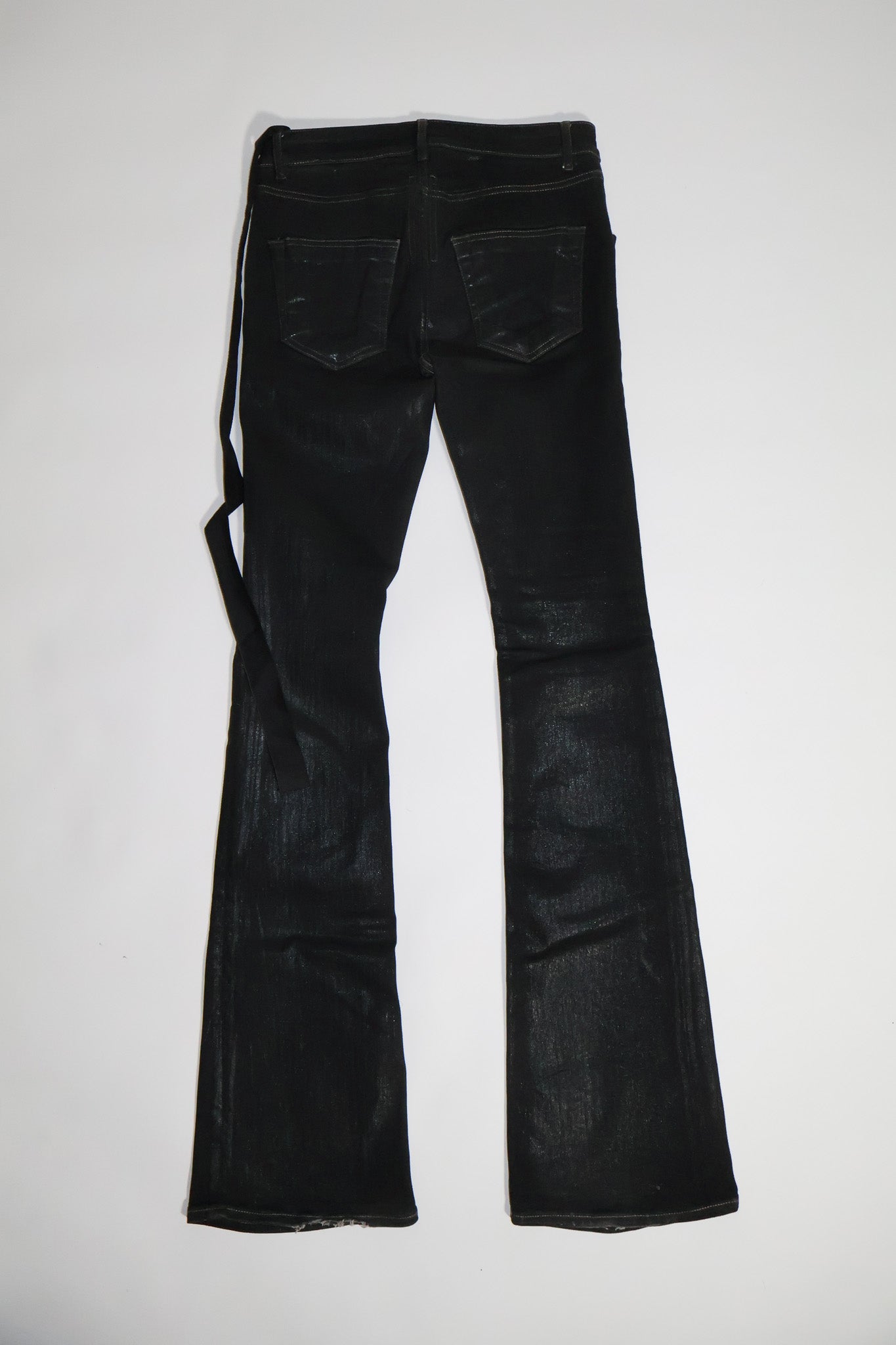 Rick Owens Waxed Coated Tyrone Bootcut Denim
