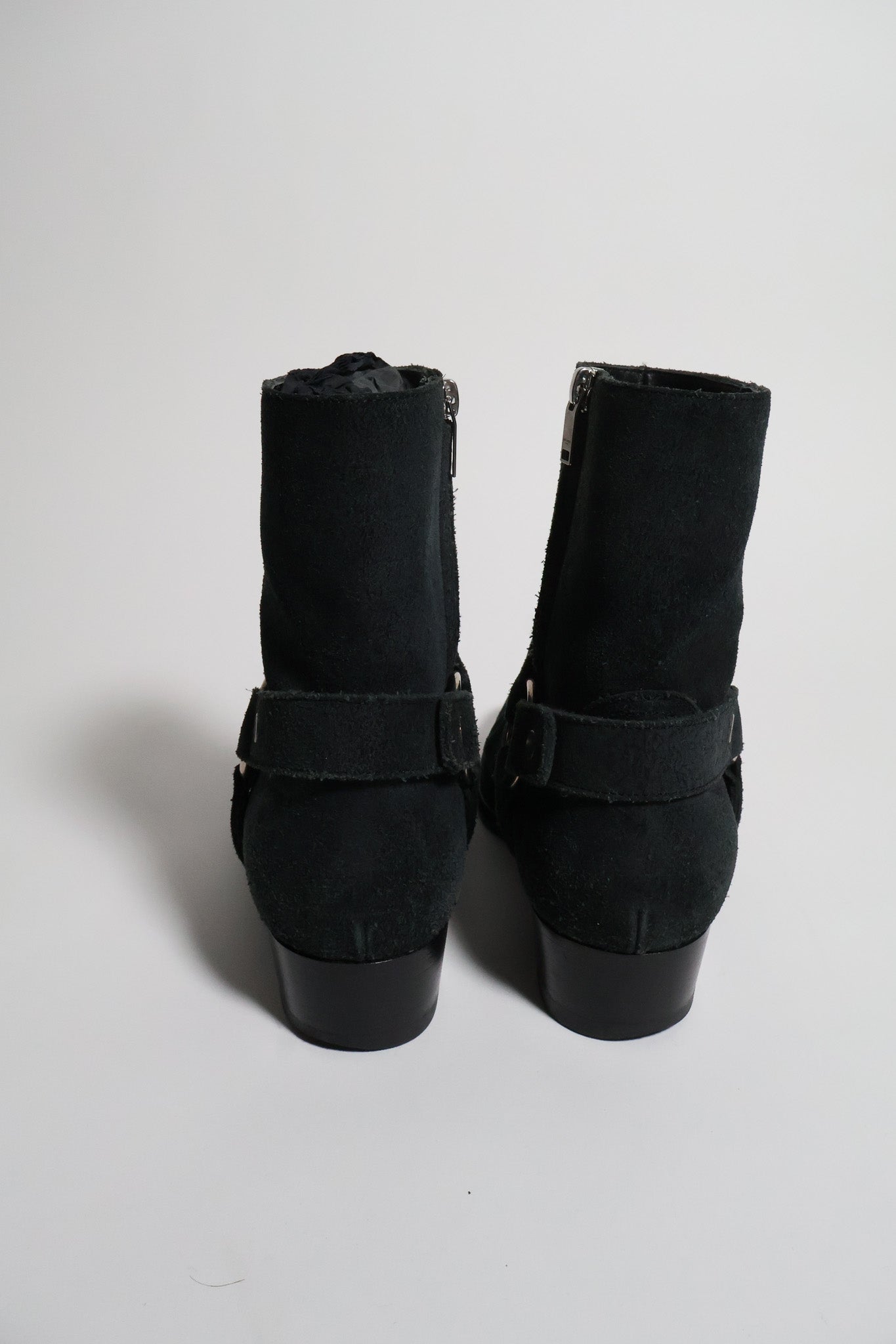 Saint Laurent Paris AW16 Suede Harness Wyatt Boots