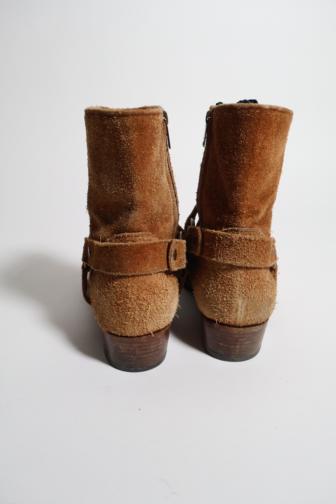 Saint Laurent Paris AW14 Suede Wyatt Harness Boots