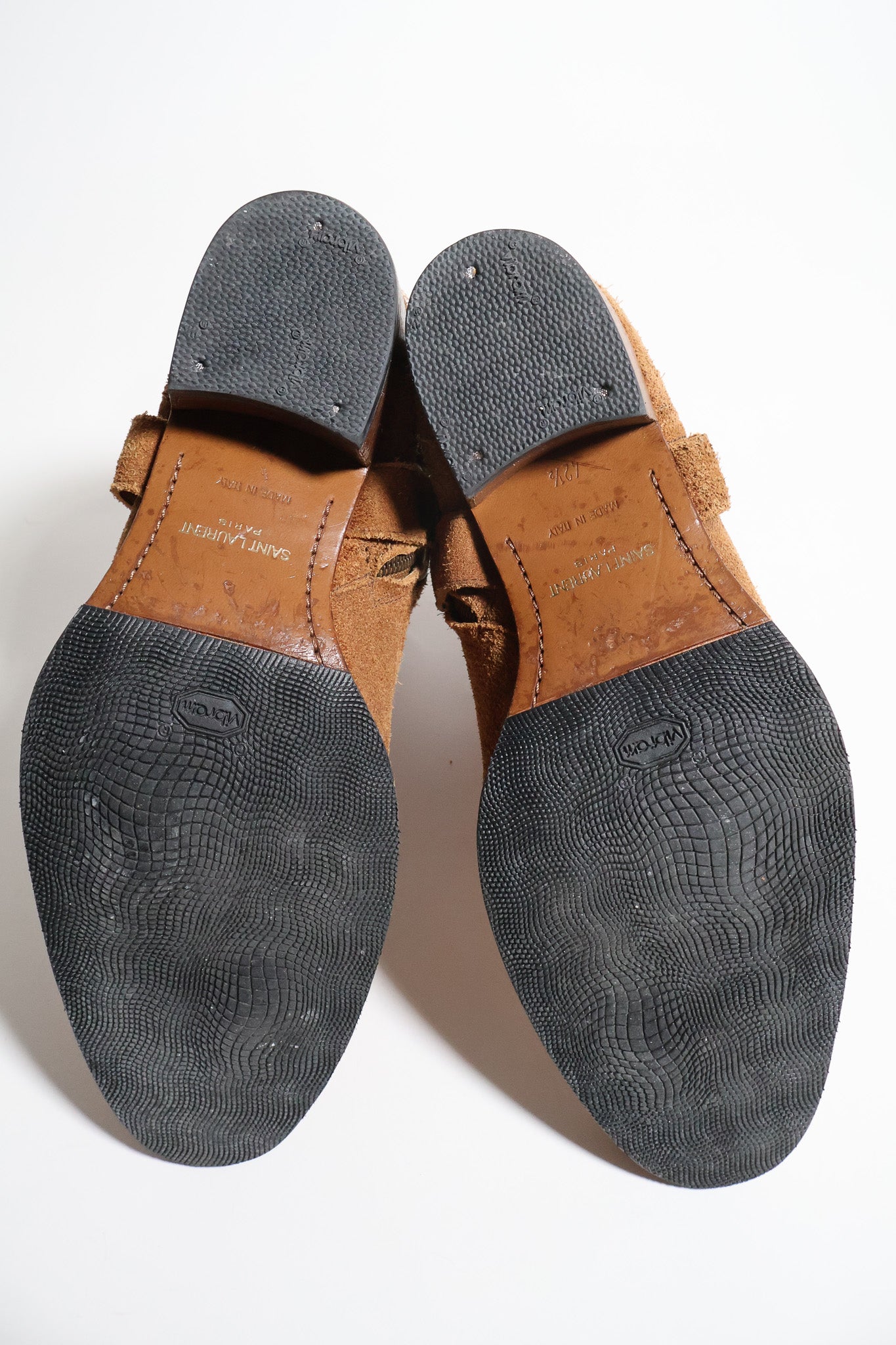 Saint Laurent Paris AW14 Suede Wyatt Harness Boots