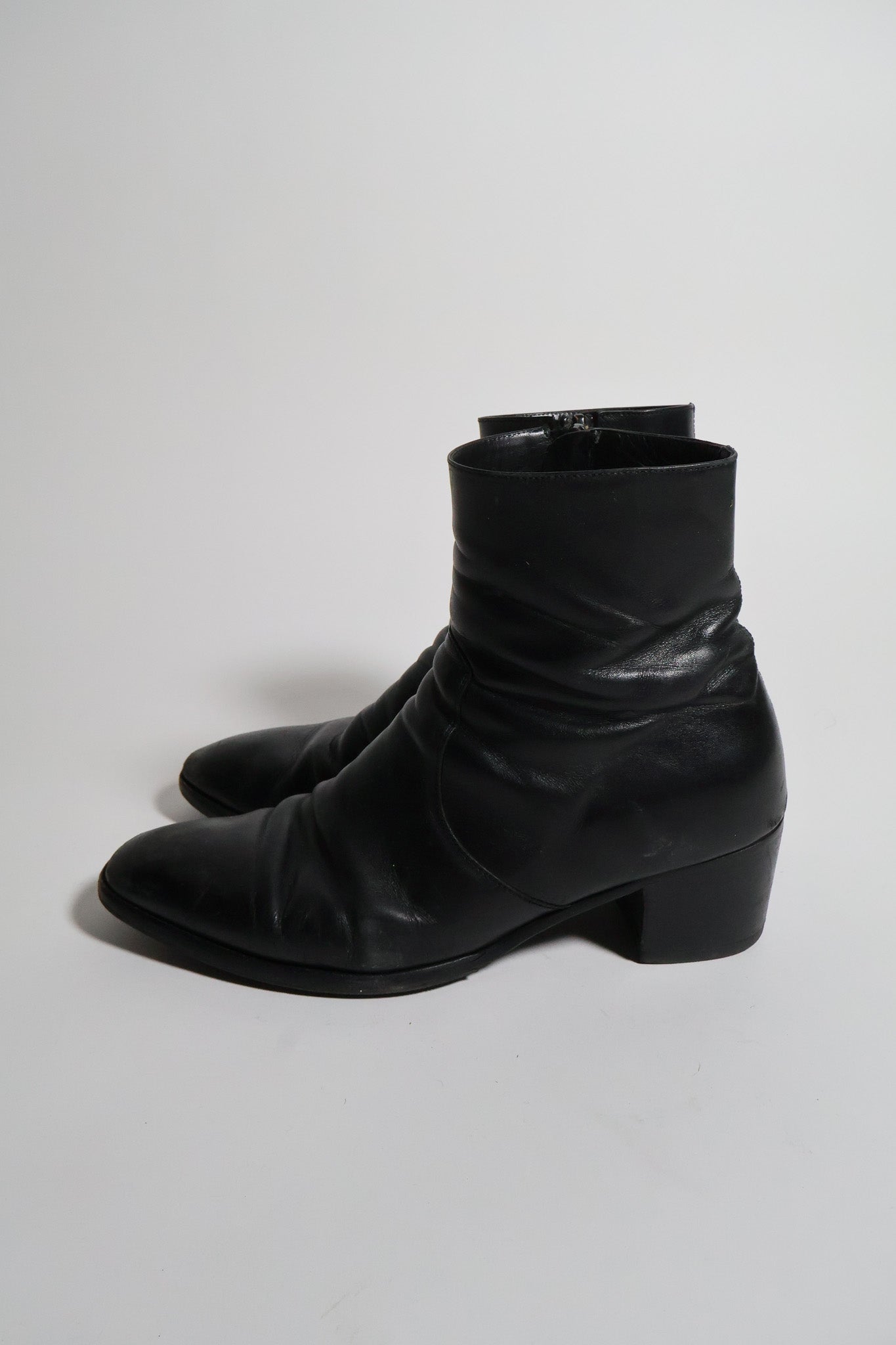 Saint Laurent Paris AW16 60cm Zip Wyatt Boots