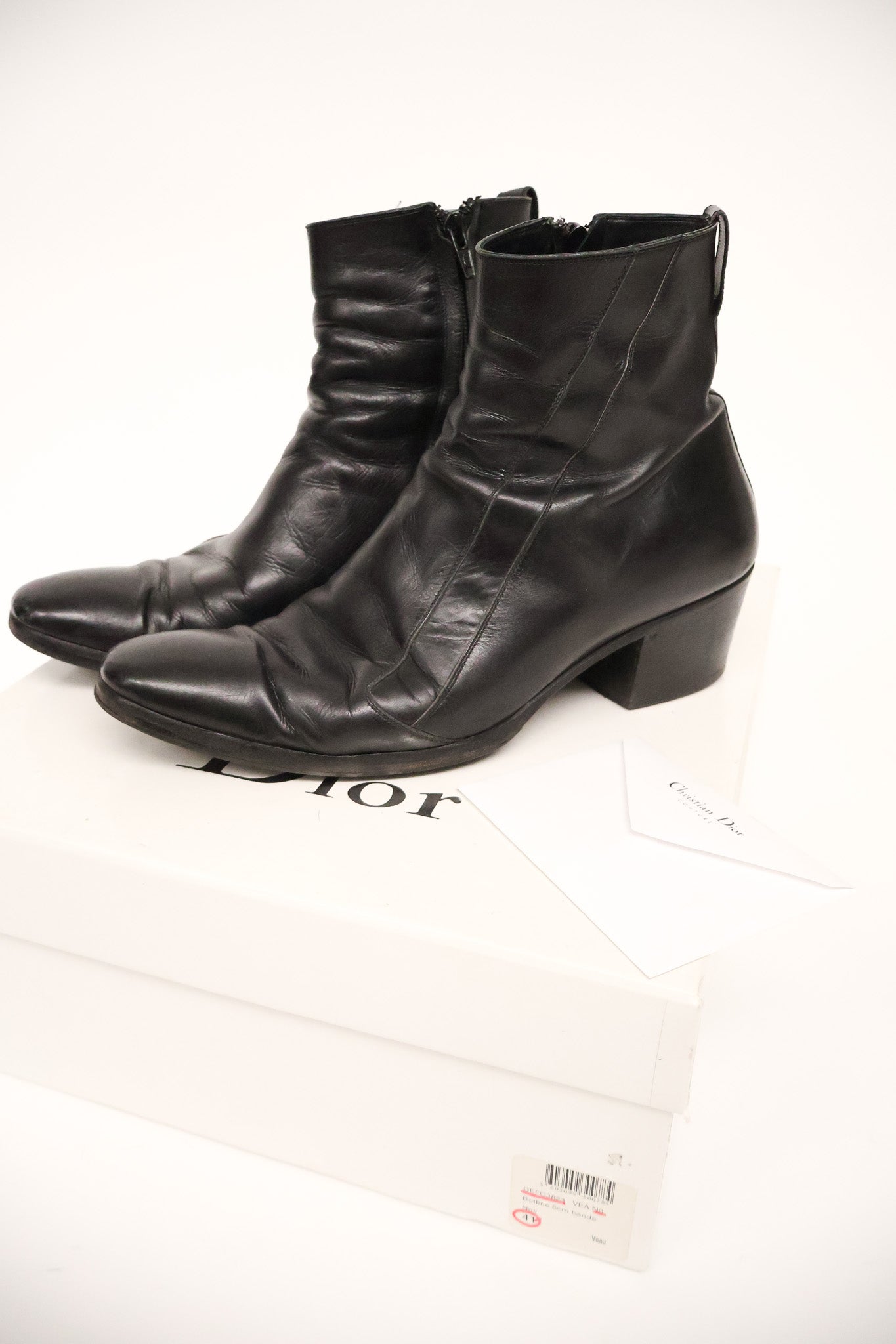 Dior Homme AW05 Runway 6.5CM Heel Zip Boots